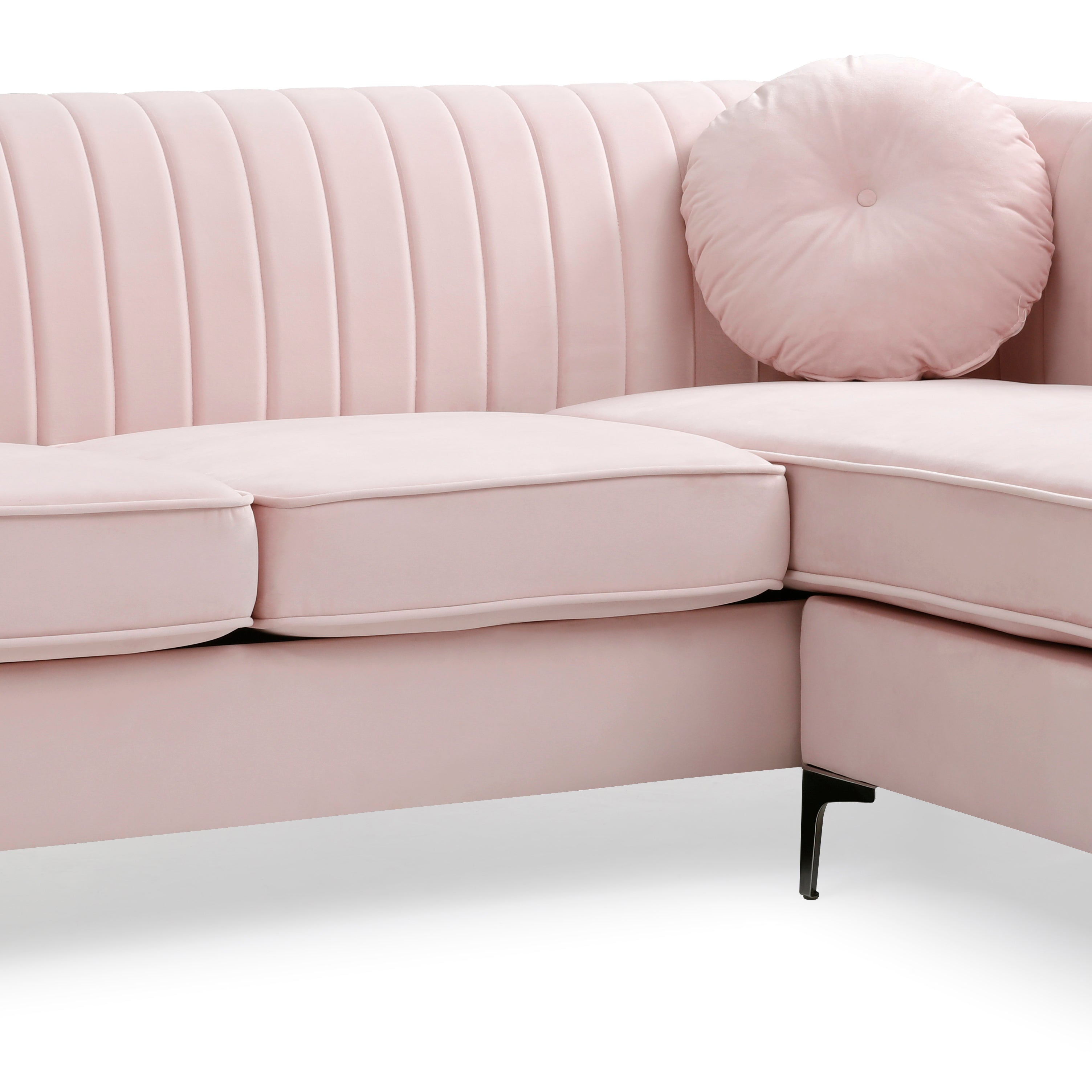 Glory Furniture Delray G794B-SC Sofa Chaise (  3 Boxes) , PINK--2