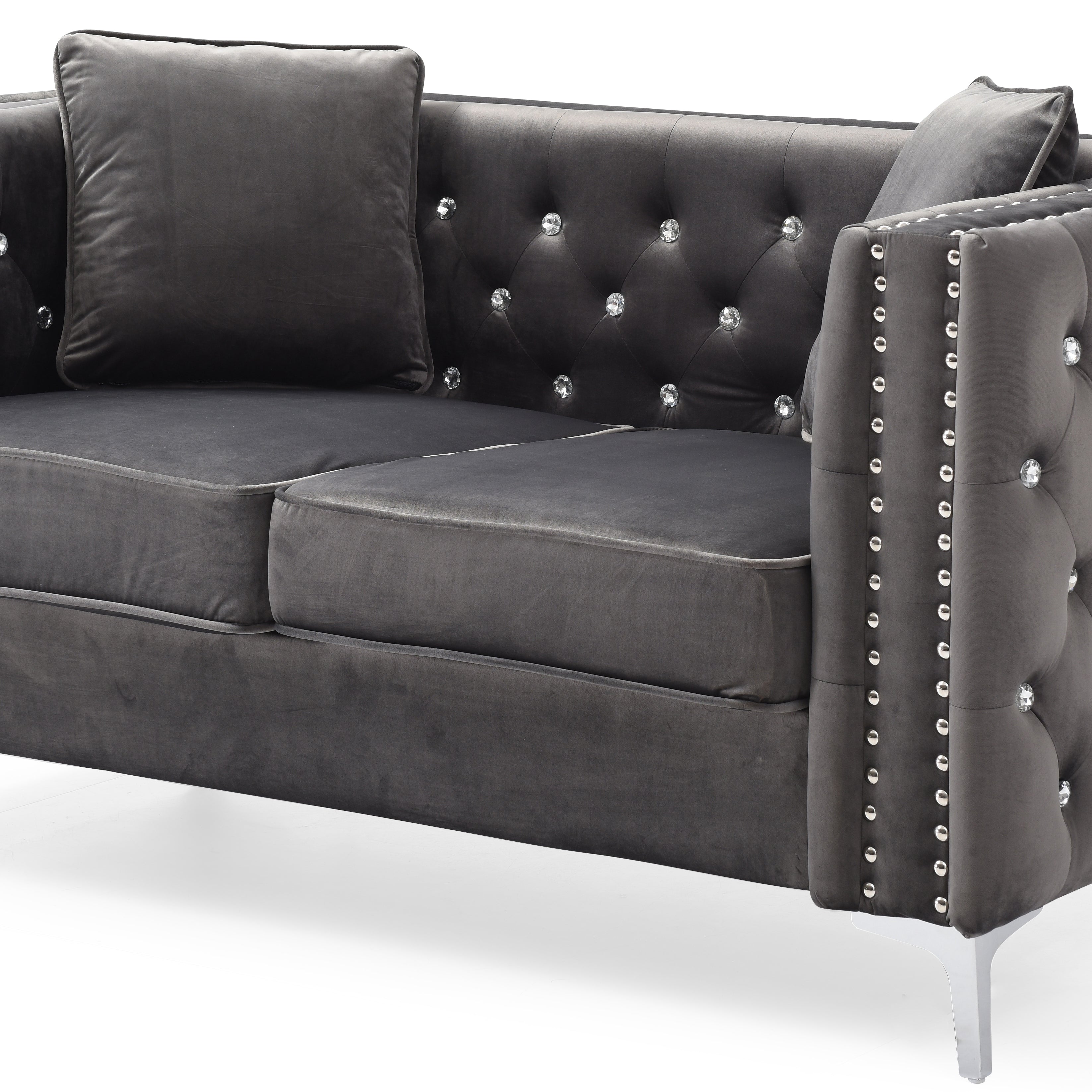 Glory Furniture Paige G822A-L Loveseat , GRAY--2