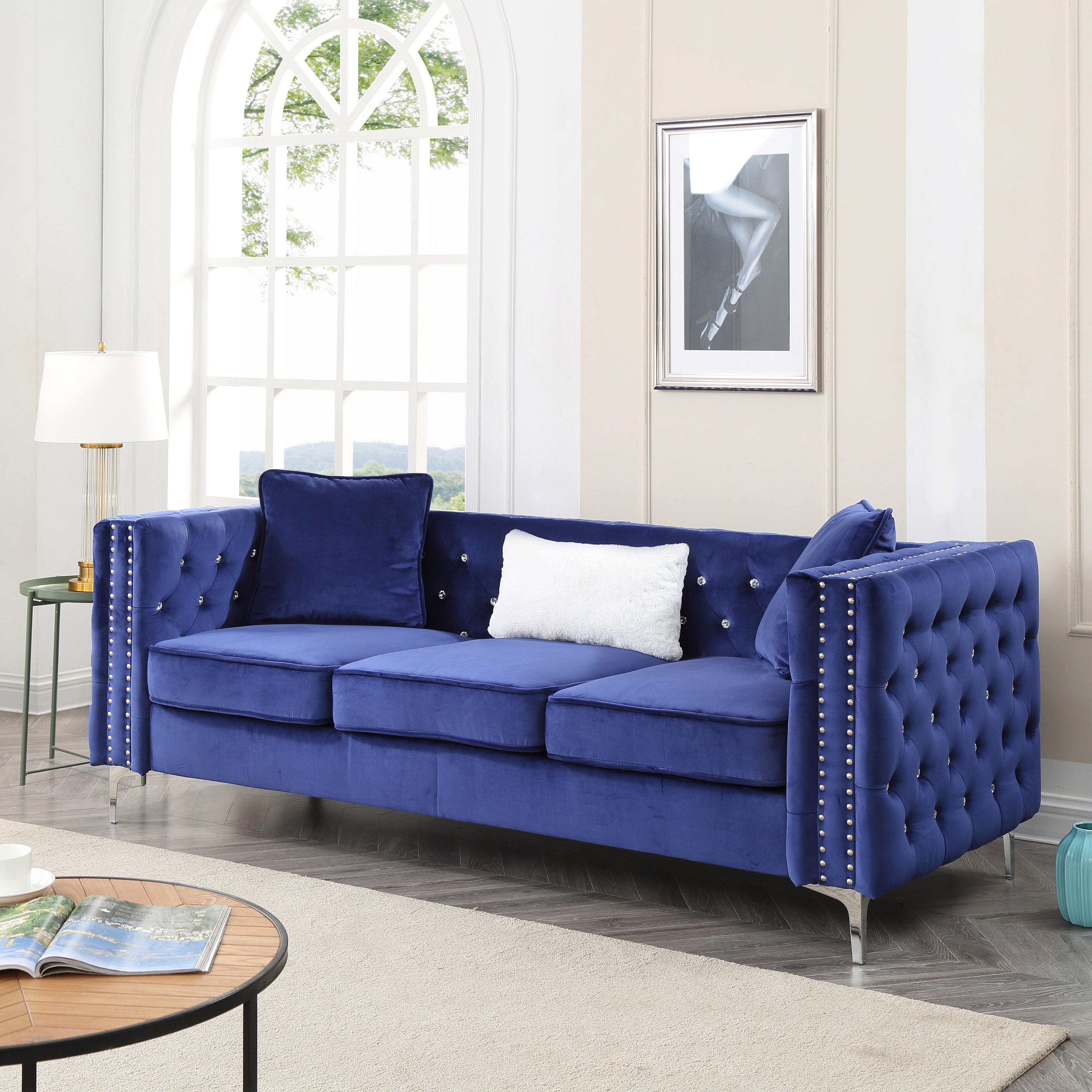 Glory Furniture Paige G829A-S Sofa , BLUE--1