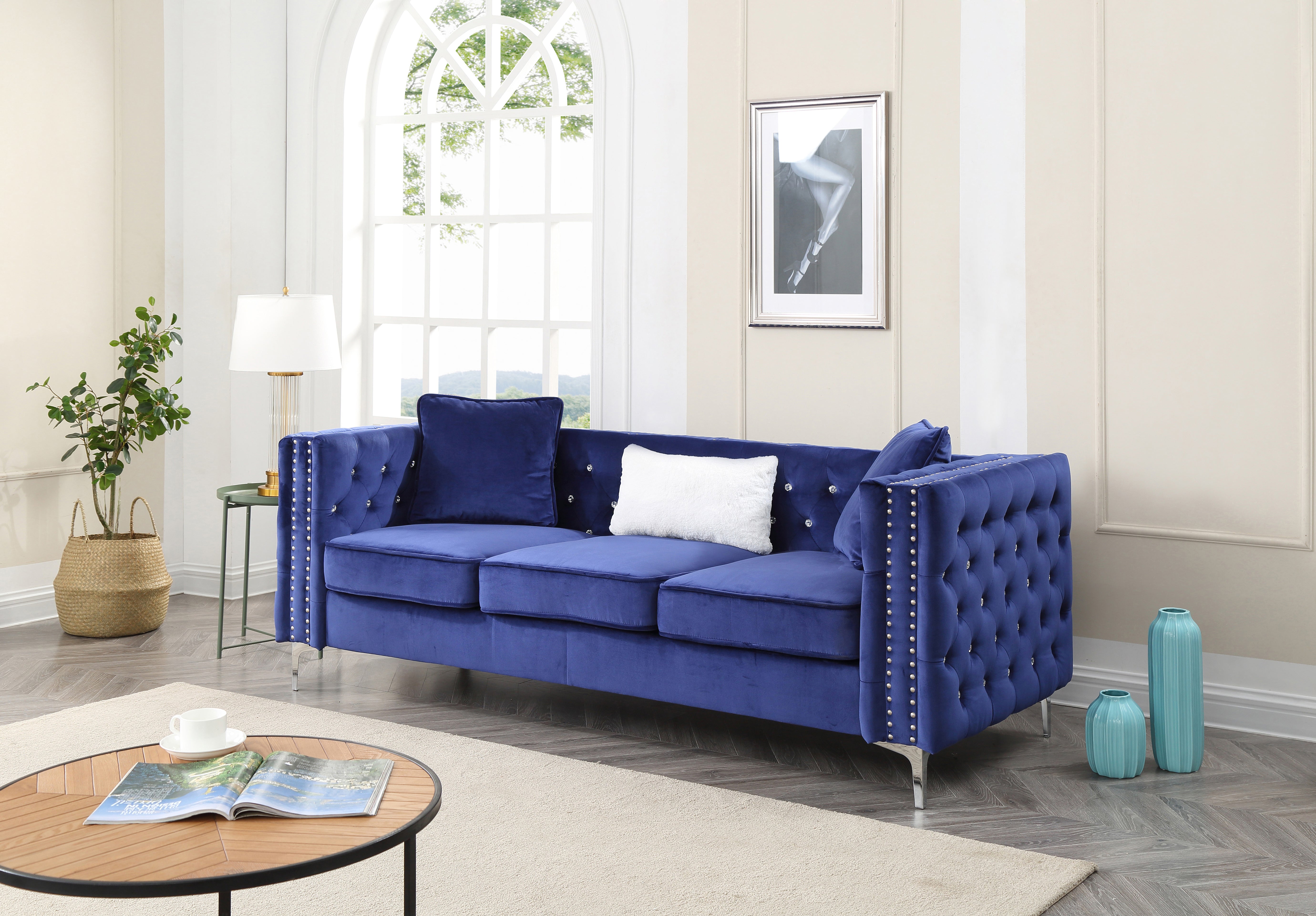 Glory Furniture Paige G829A-S Sofa , BLUE--1