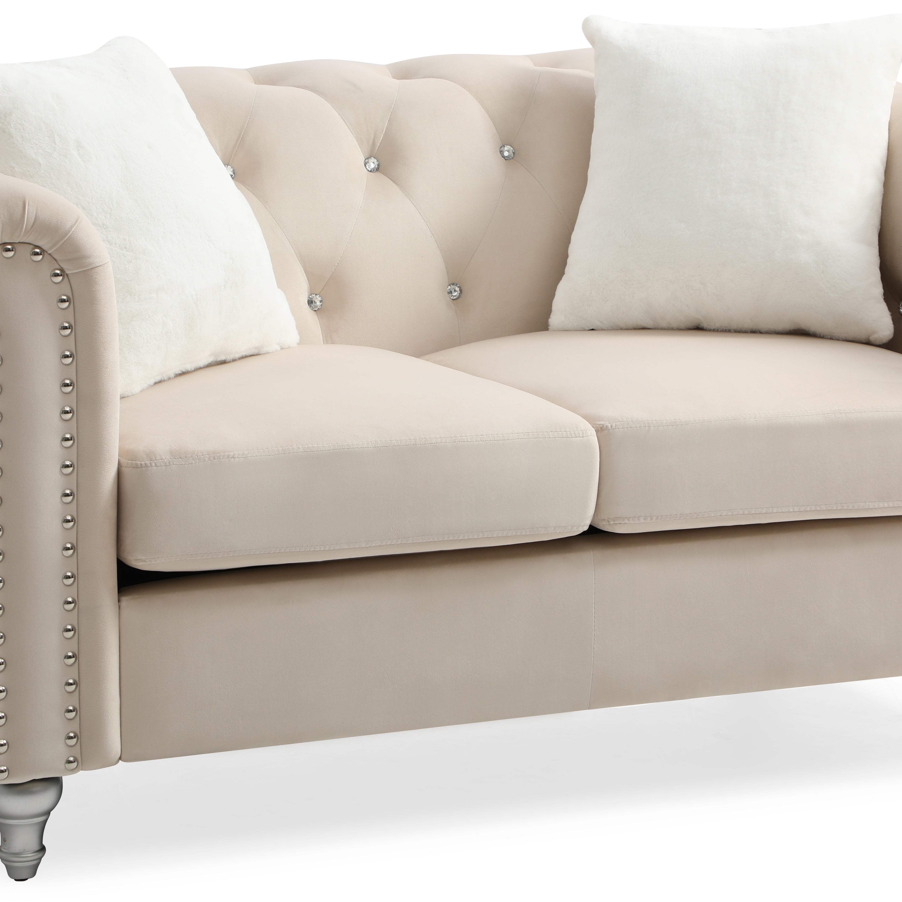 Glory Furniture Raisa G867A-L Loveseat , BEIGE--2