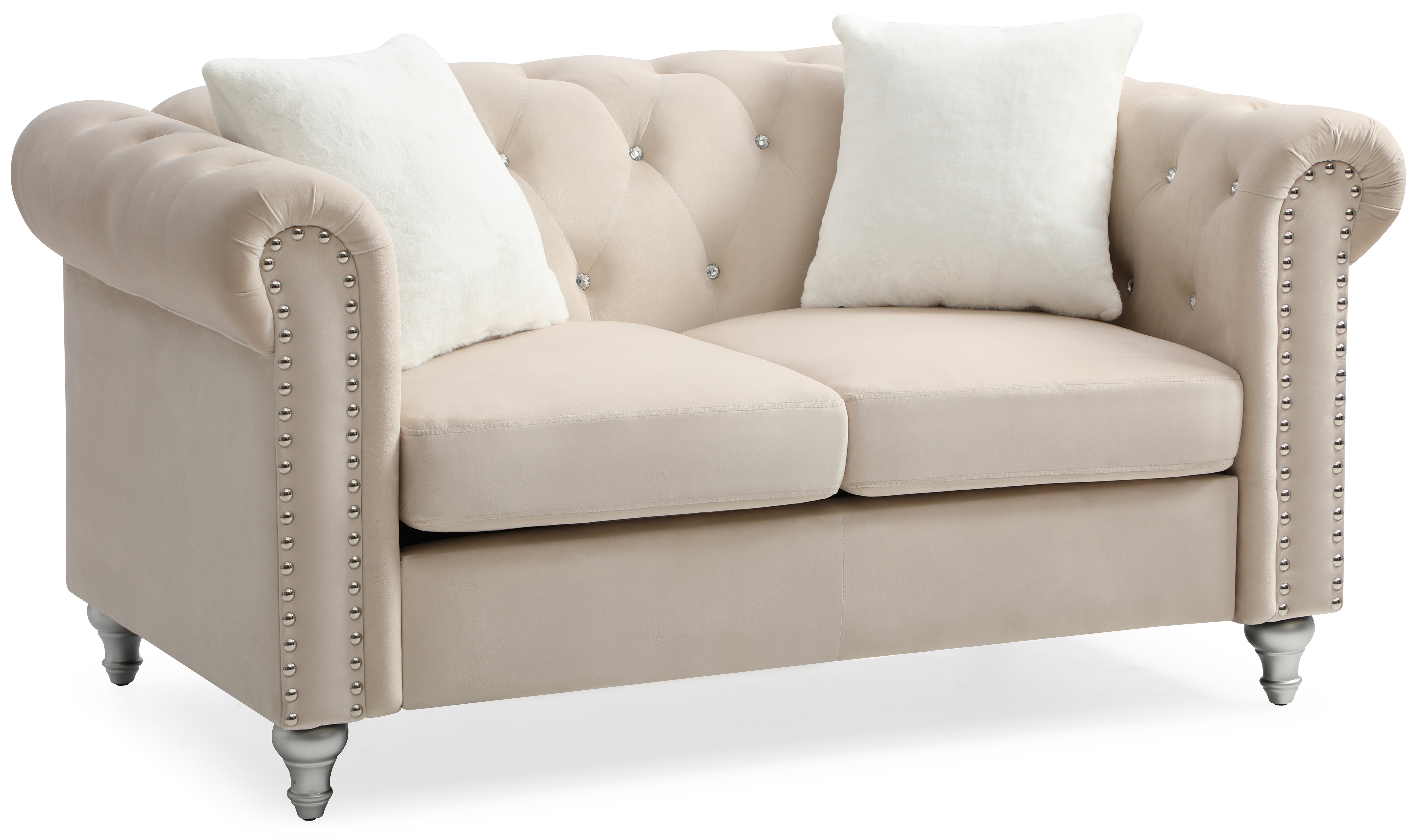 Glory Furniture Raisa G867A-L Loveseat , BEIGE--2