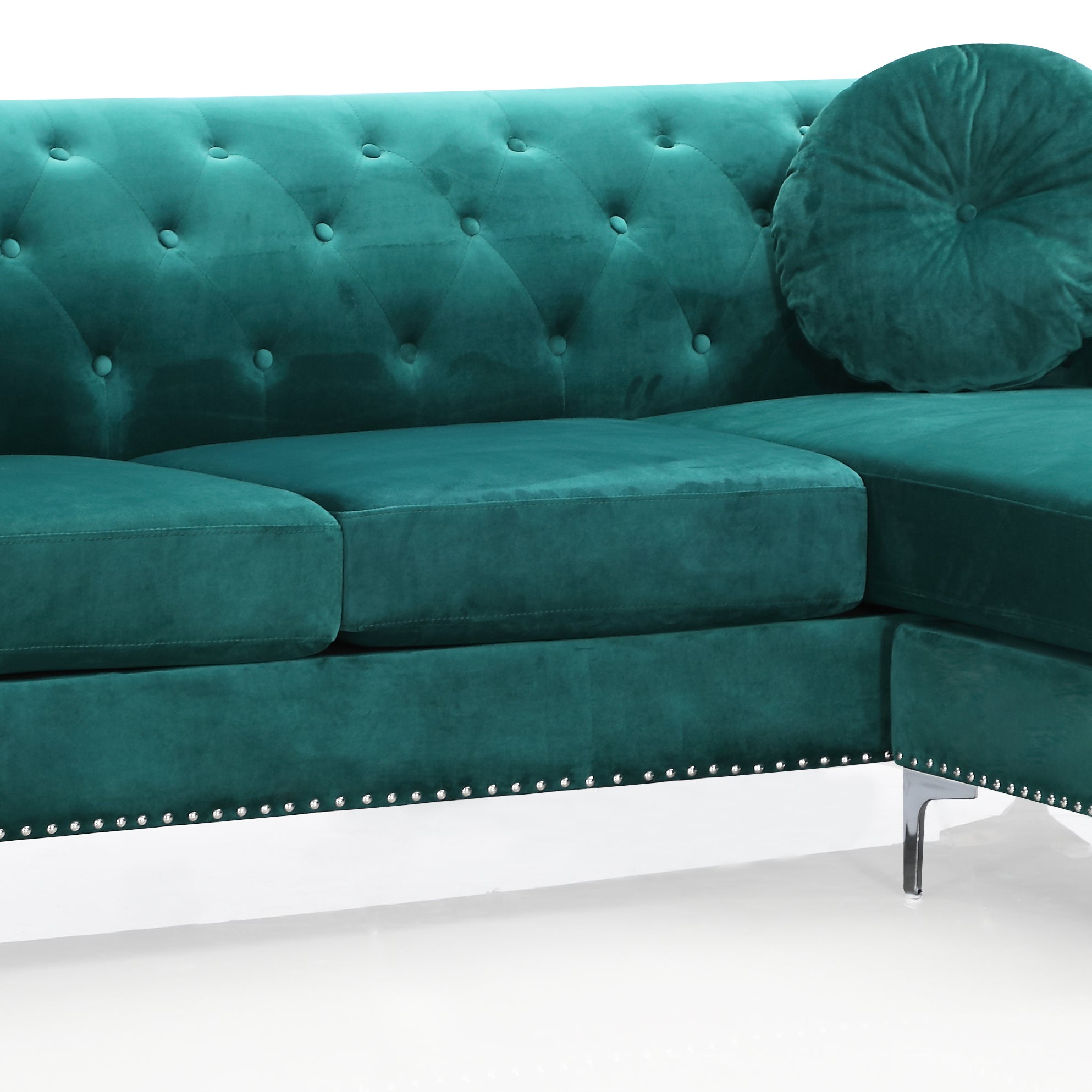 Glory Furniture Pompano G895B-SC Sofa Chaise ( 3 Boxes ) , GREEN--2