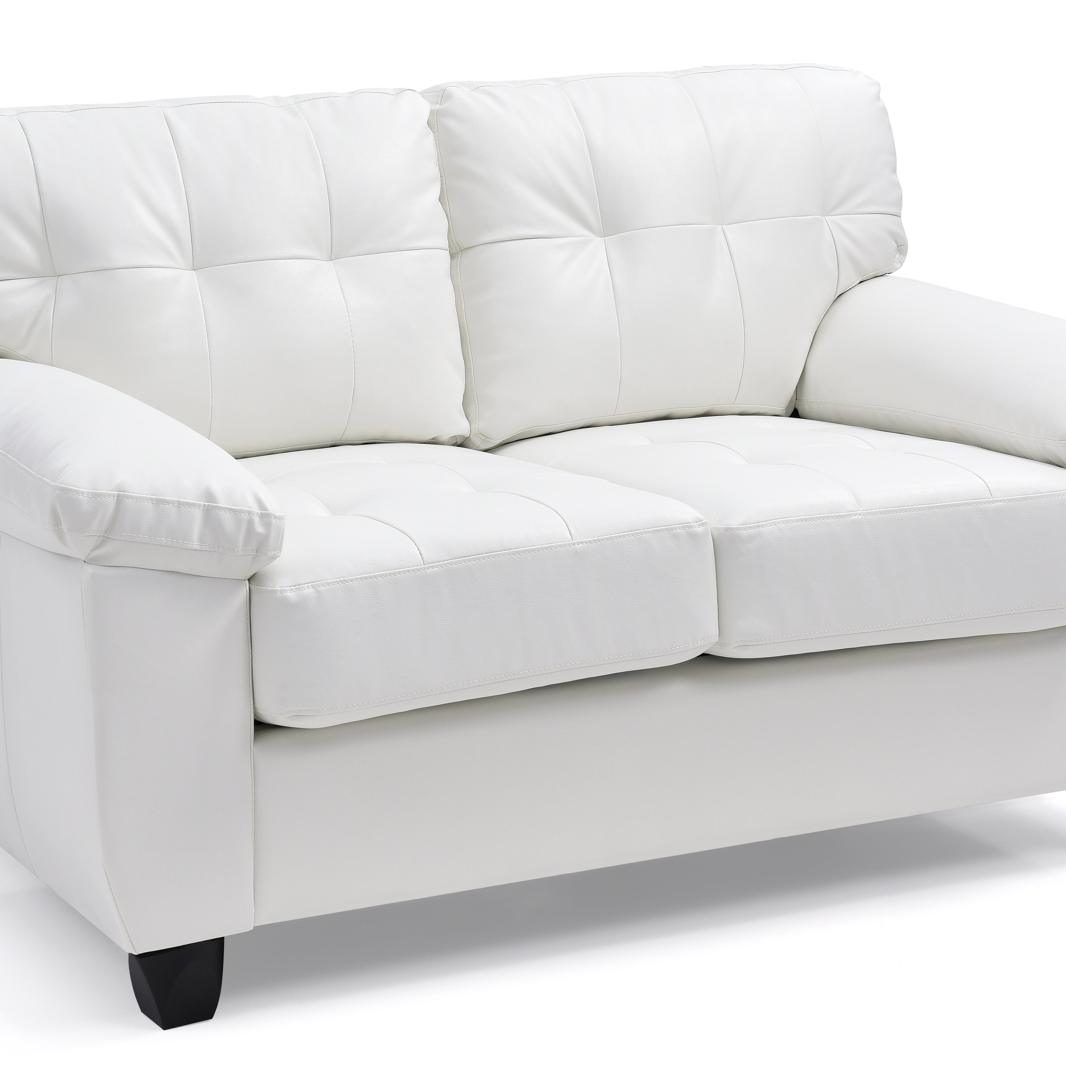 Glory Furniture Gallant G907A-L Loveseat , WHITE--2