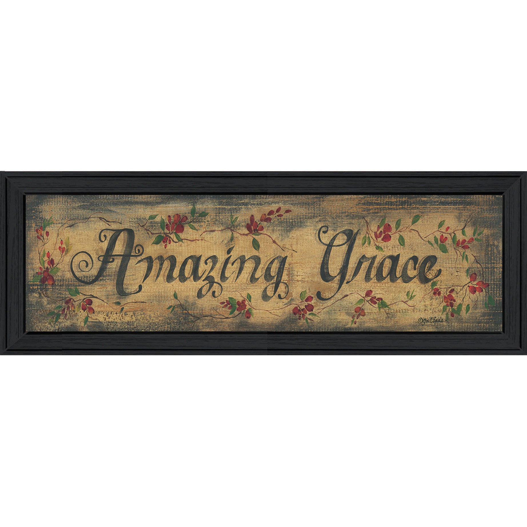 "Amazing Grace" By Gail Eads, Printed Wall Art, Ready To Hang Framed Poster, Black Frame--1