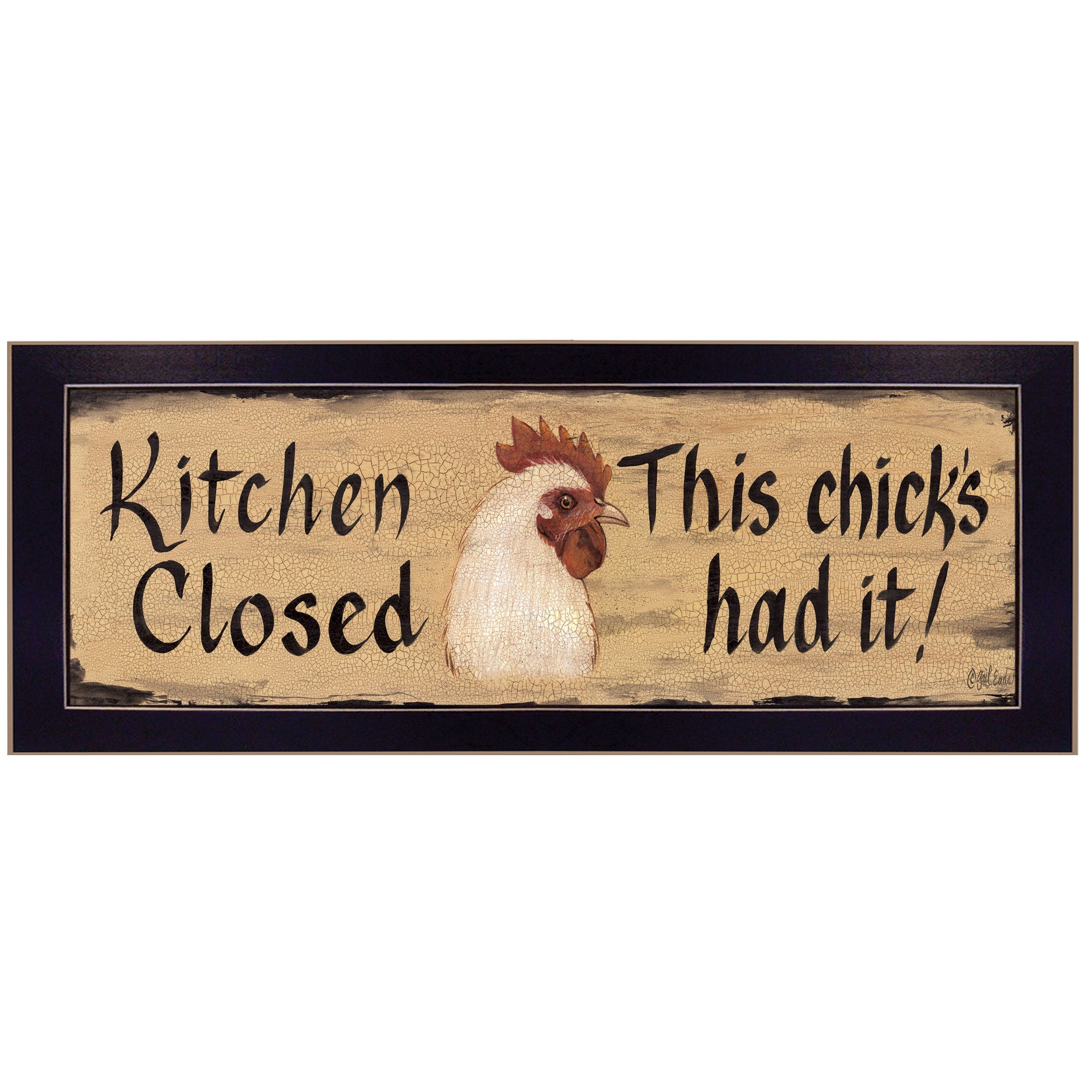 "Kitchen Closed" by Gail Eads, Ready to Hang Framed Print, Black Frame--1