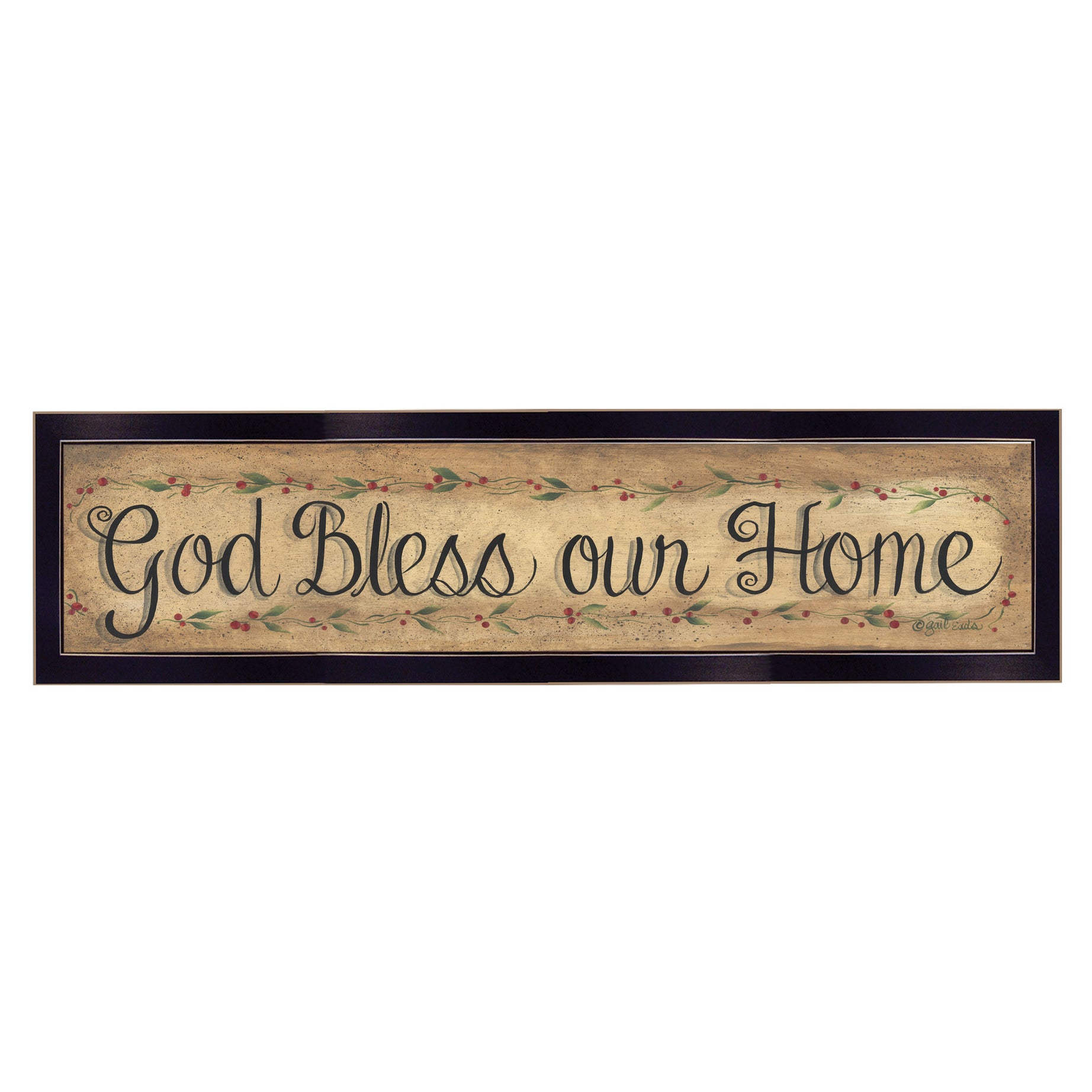 "God Bless Our Home" by Gail Eads, Ready to Hang Framed Print, Black Frame--1