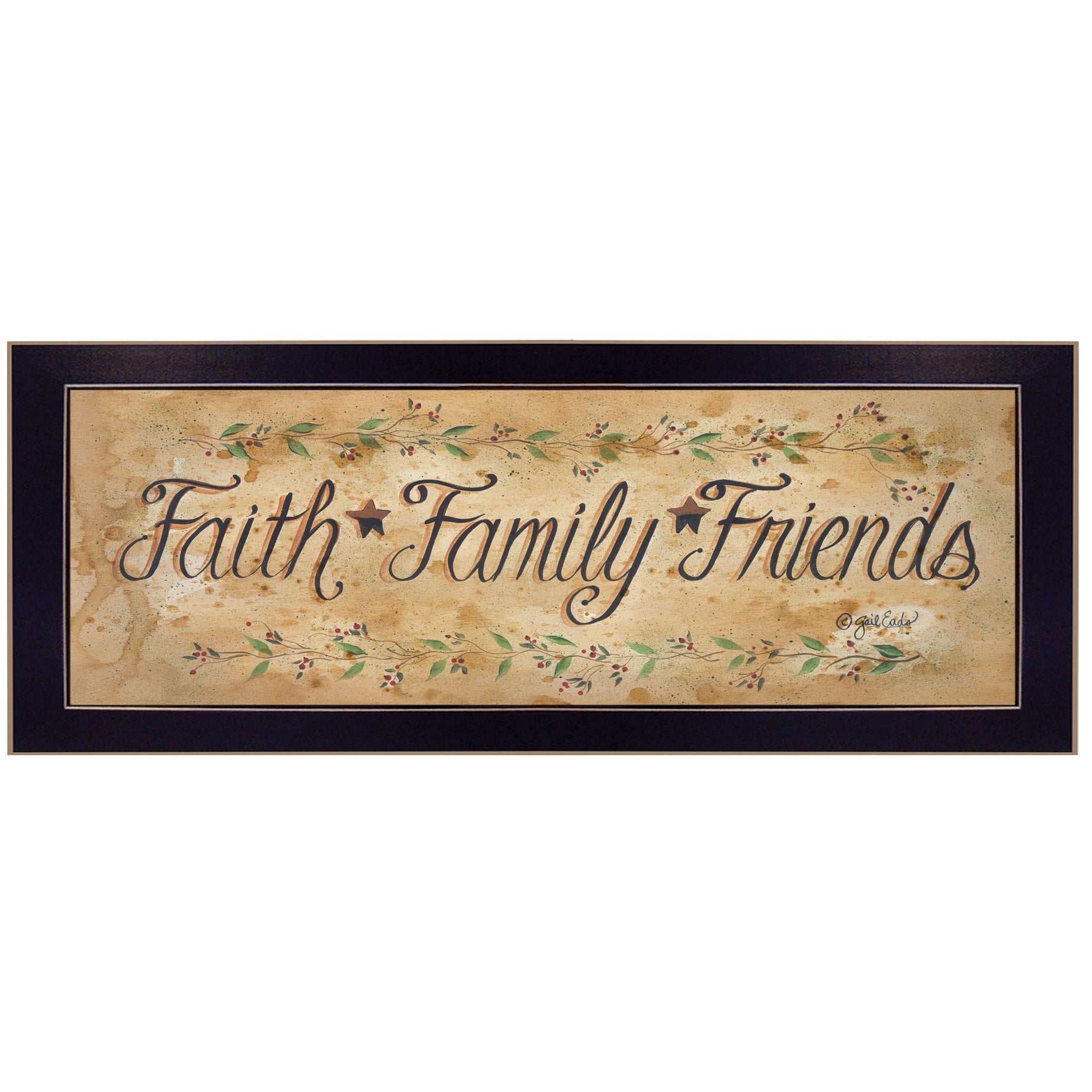 "Faith*Family*Friends" by Gail Eads, Ready to Hang Framed Print, Black Frame--1