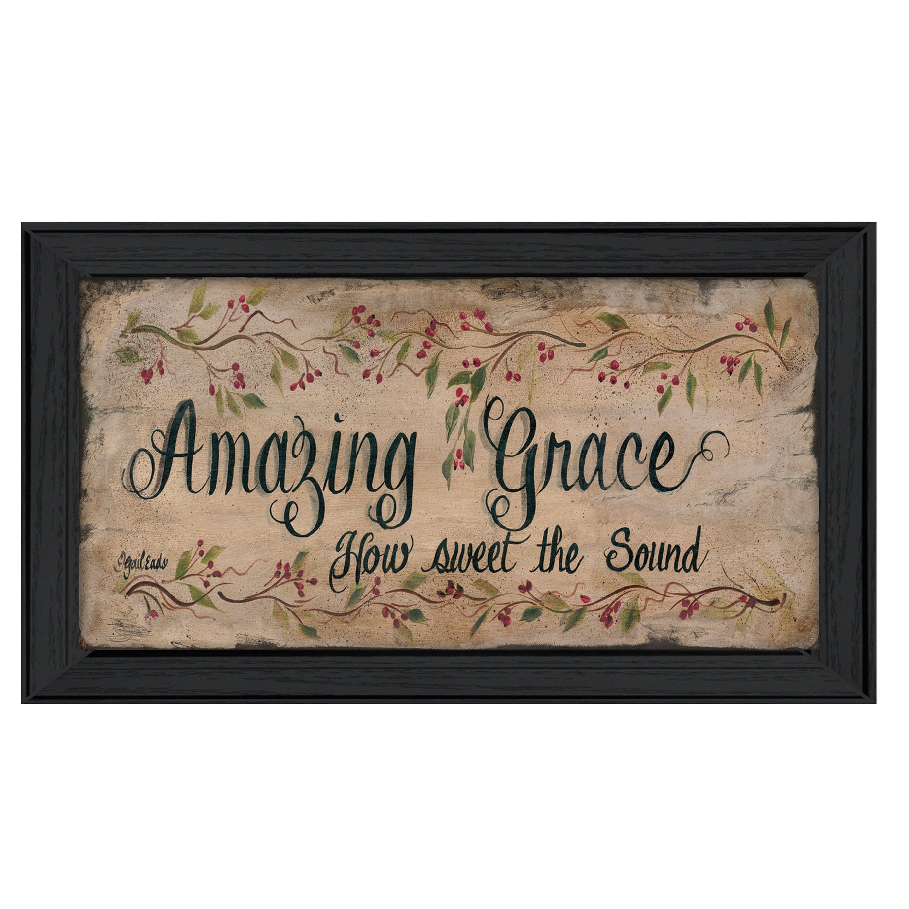 "Amazing Grace" By Gail Eads, Printed Wall Art, Ready To Hang Framed Poster, Black Frame--1