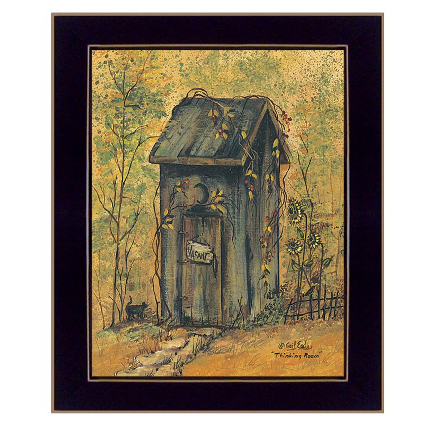 "Thinking Room" By Gail Eads, Printed Wall Art, Ready To Hang Framed Poster, Black Frame--1