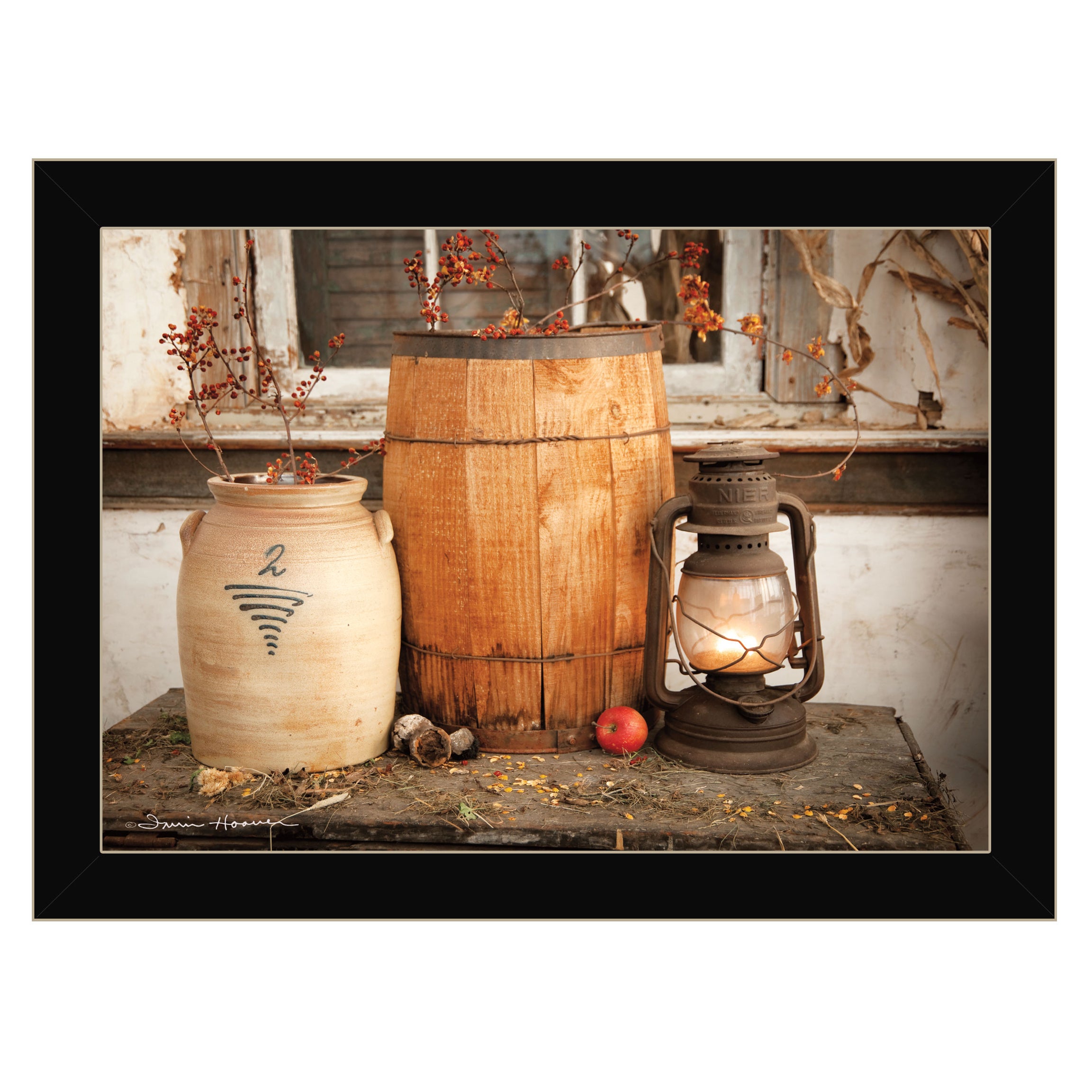 "The Nail Keg" By Irvin Hoover, Ready to Hang Framed Print, Black Frame--1