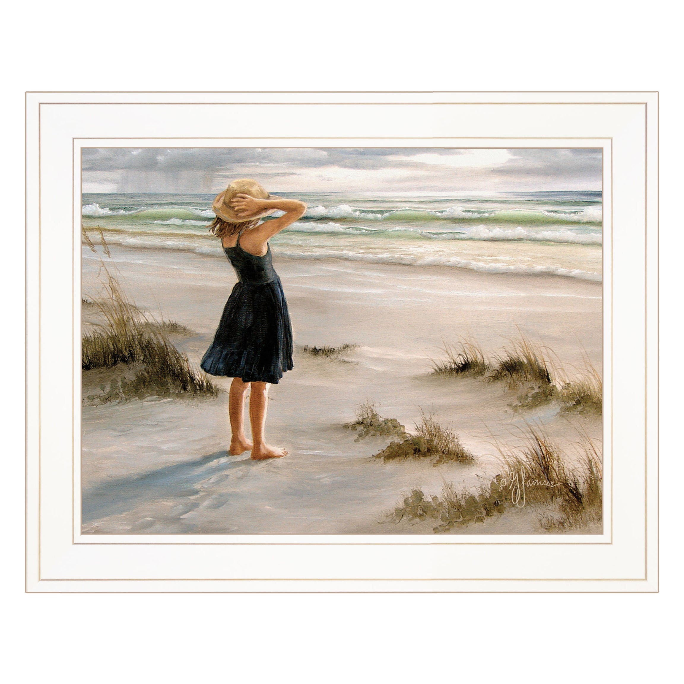 "Black Dress" by Georgia Janisse, Ready to Hang Framed Print, White Frame--1