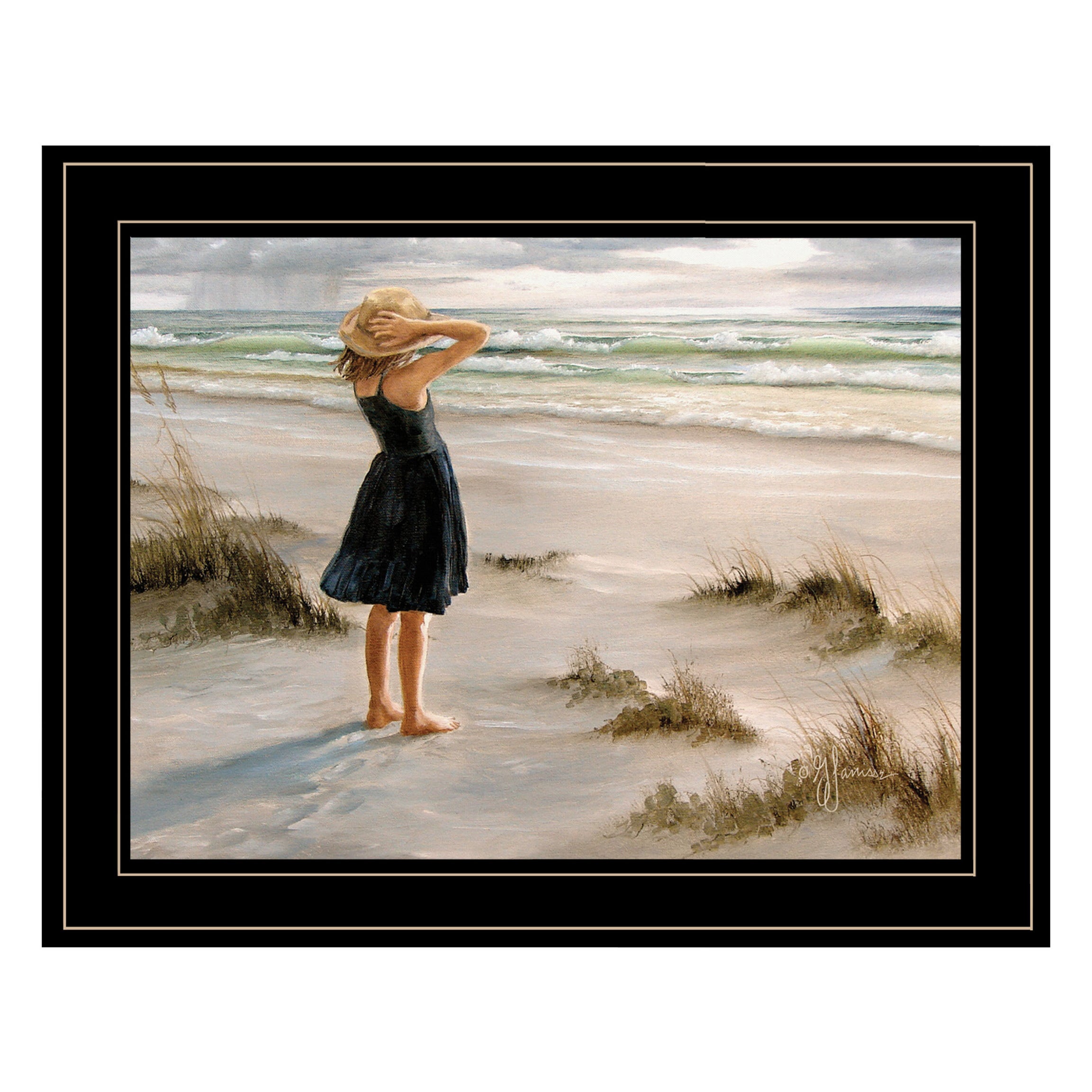 "Black Dress" by Georgia Janisse, Ready to Hang Framed Print, Black Frame--1