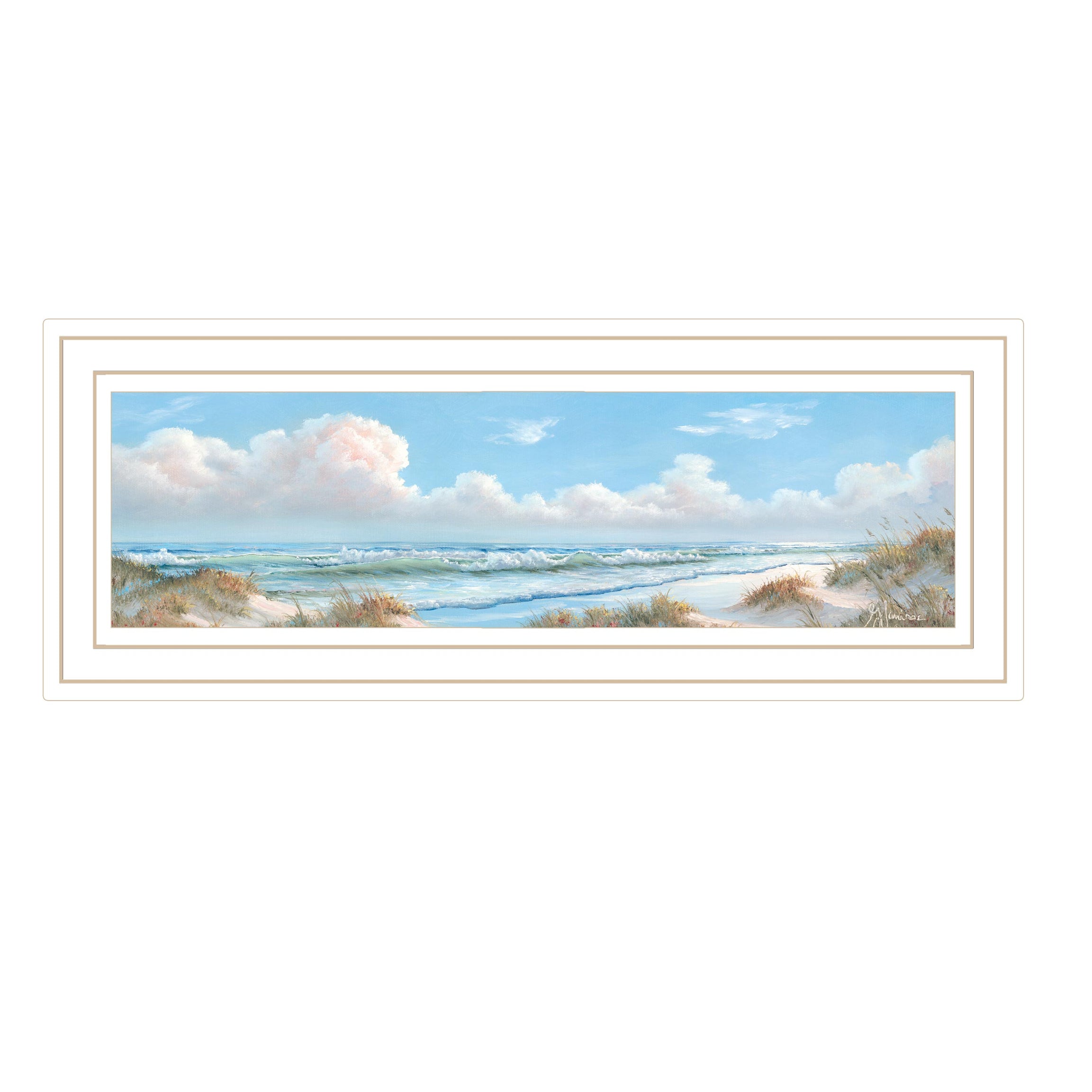 "Seascape I" by Georgia Janisse, Ready to Hang Framed Print, White Frame--1