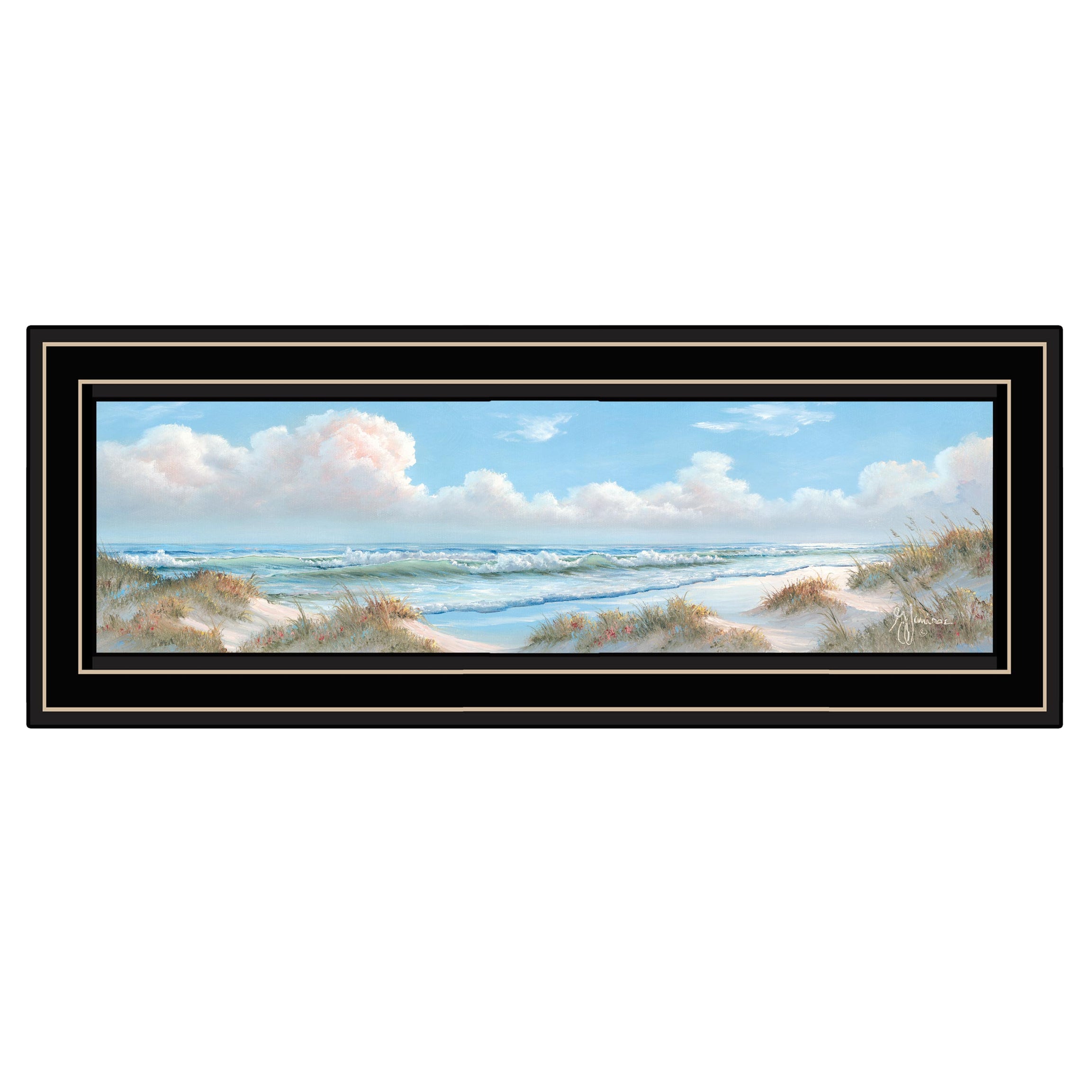 "Seascape I" by Georgia Janisse, Ready to Hang Framed Print, Black Frame--1