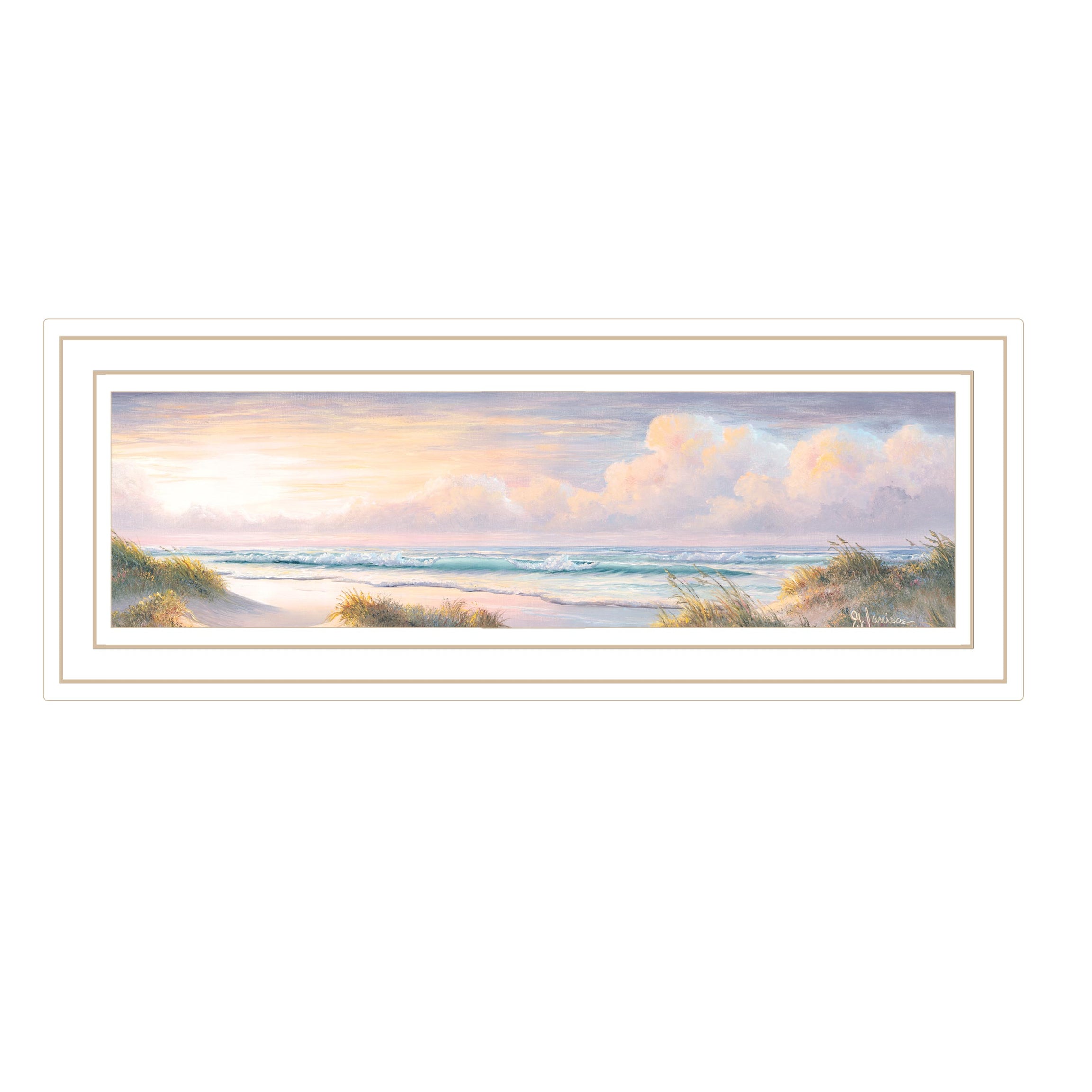 "Seascape II" by Georgia Janisse, Ready to Hang Framed Print, White Frame--1