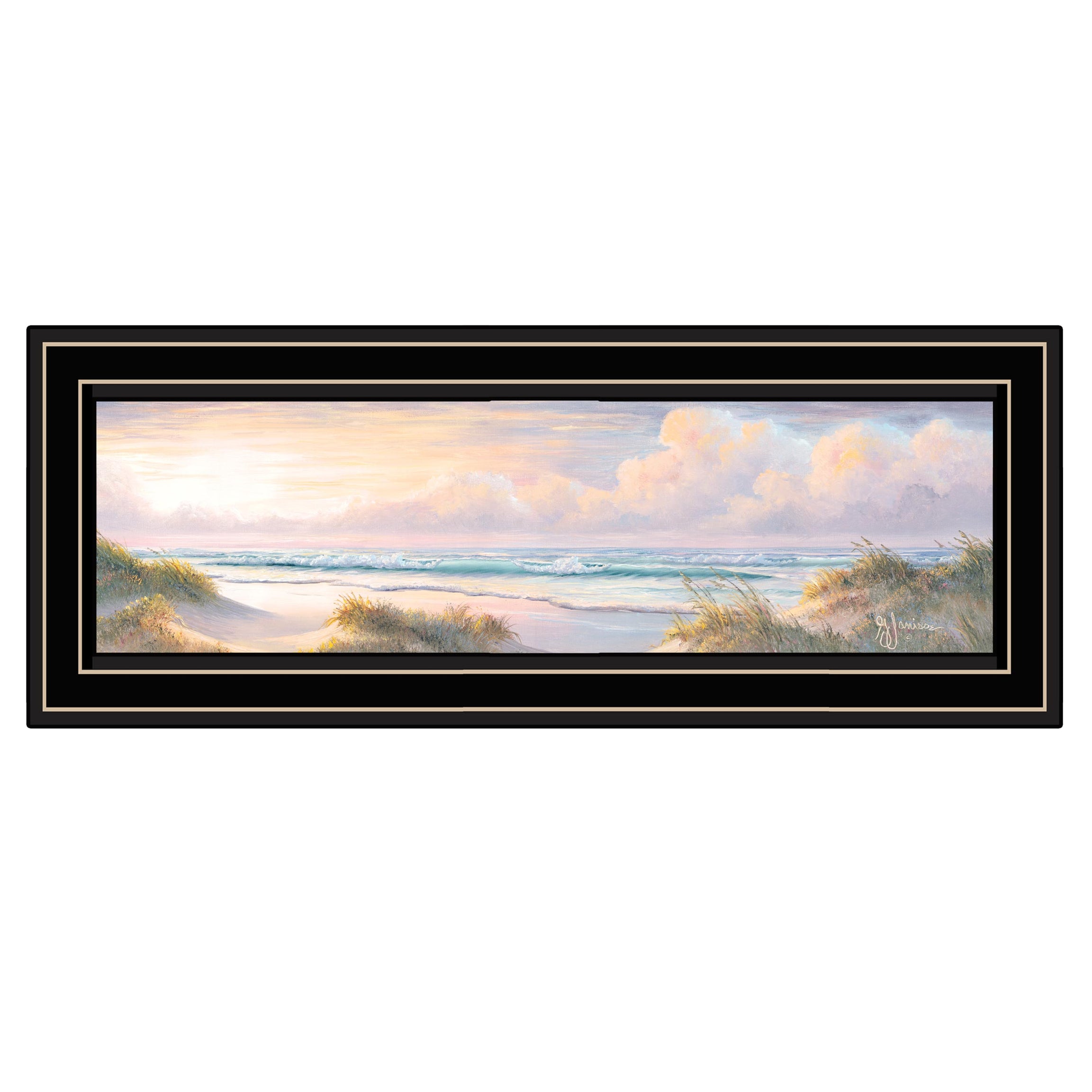 "Seascape II" by Georgia Janisse, Ready to Hang Framed Print, Black Frame--1