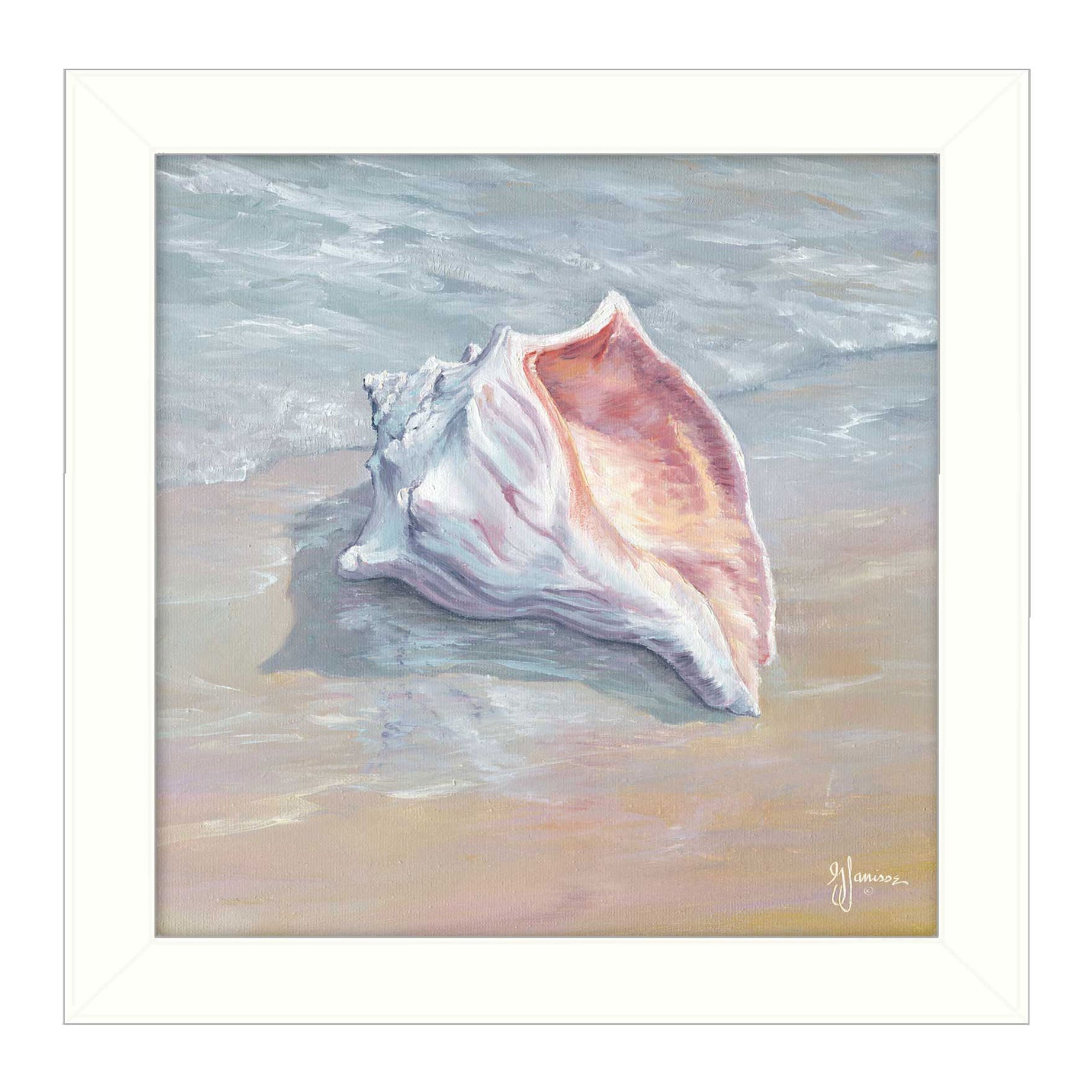 "Whelk" by Artisan Georgia Janisse, Ready to Hang Framed Print, White Frame--1