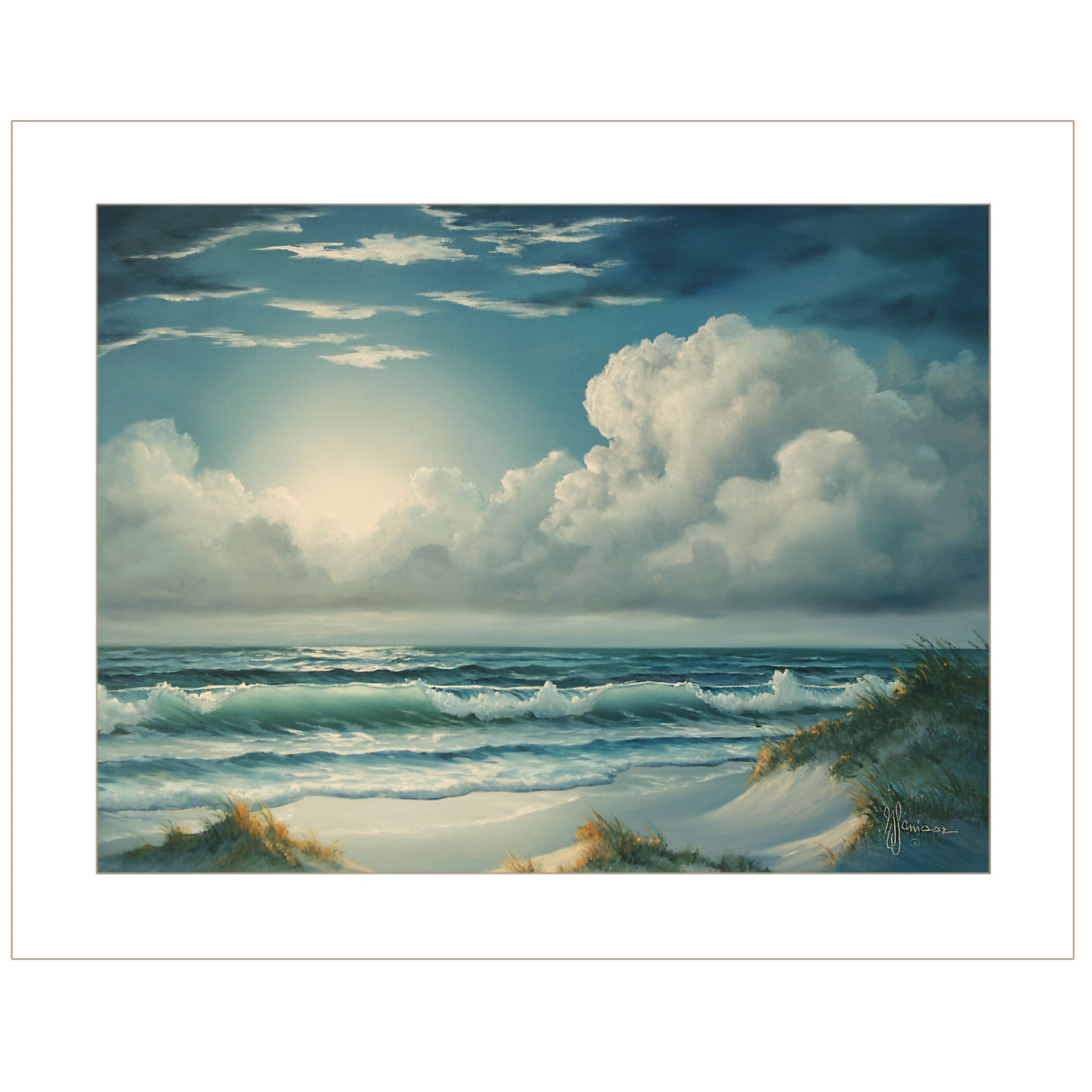 "Moon Glow" by Georgia Janisse, Ready to Hang Framed Print, White Frame--1