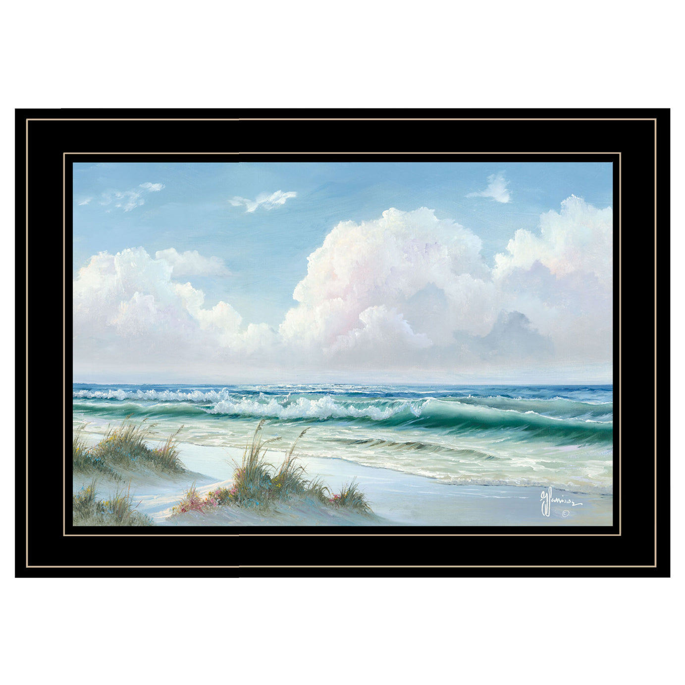 "Beach" by Georgia Janisse , Ready to Hang Framed Print, Black Frame--1