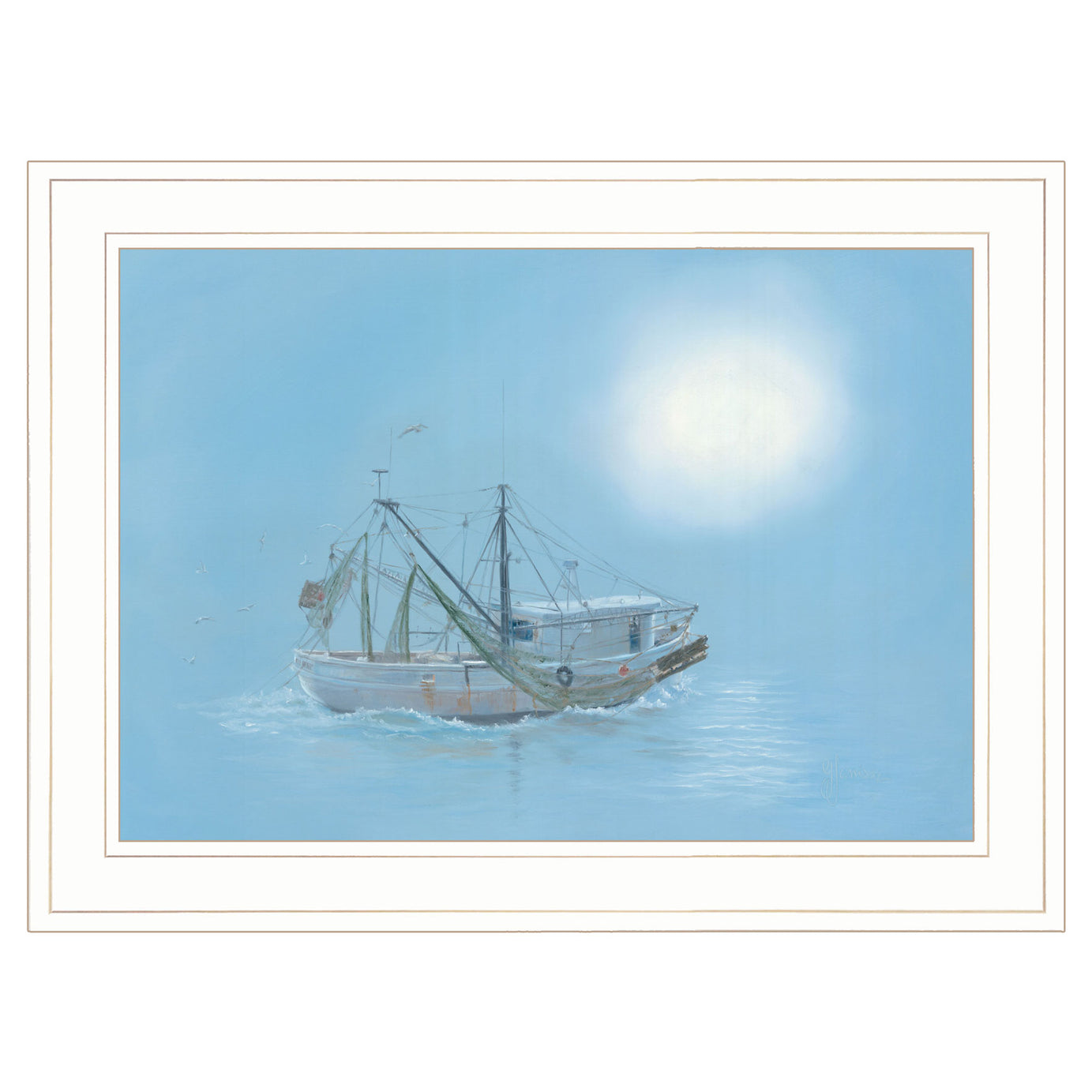 "Misty Morning" by Georgia Janisse, Ready to Hang Framed Print, White Frame--1