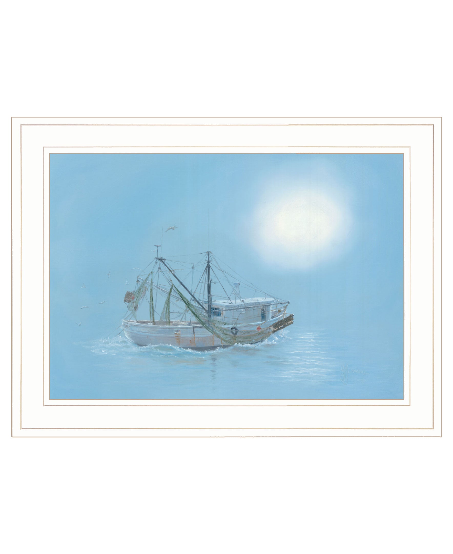 "Misty Morning" by Georgia Janisse, Ready to Hang Framed Print, White Frame--1