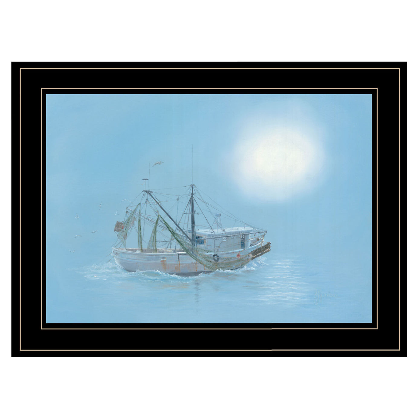 "Misty Morning" by Georgia Janisse, Ready to Hang Framed Print, Black Frame--1