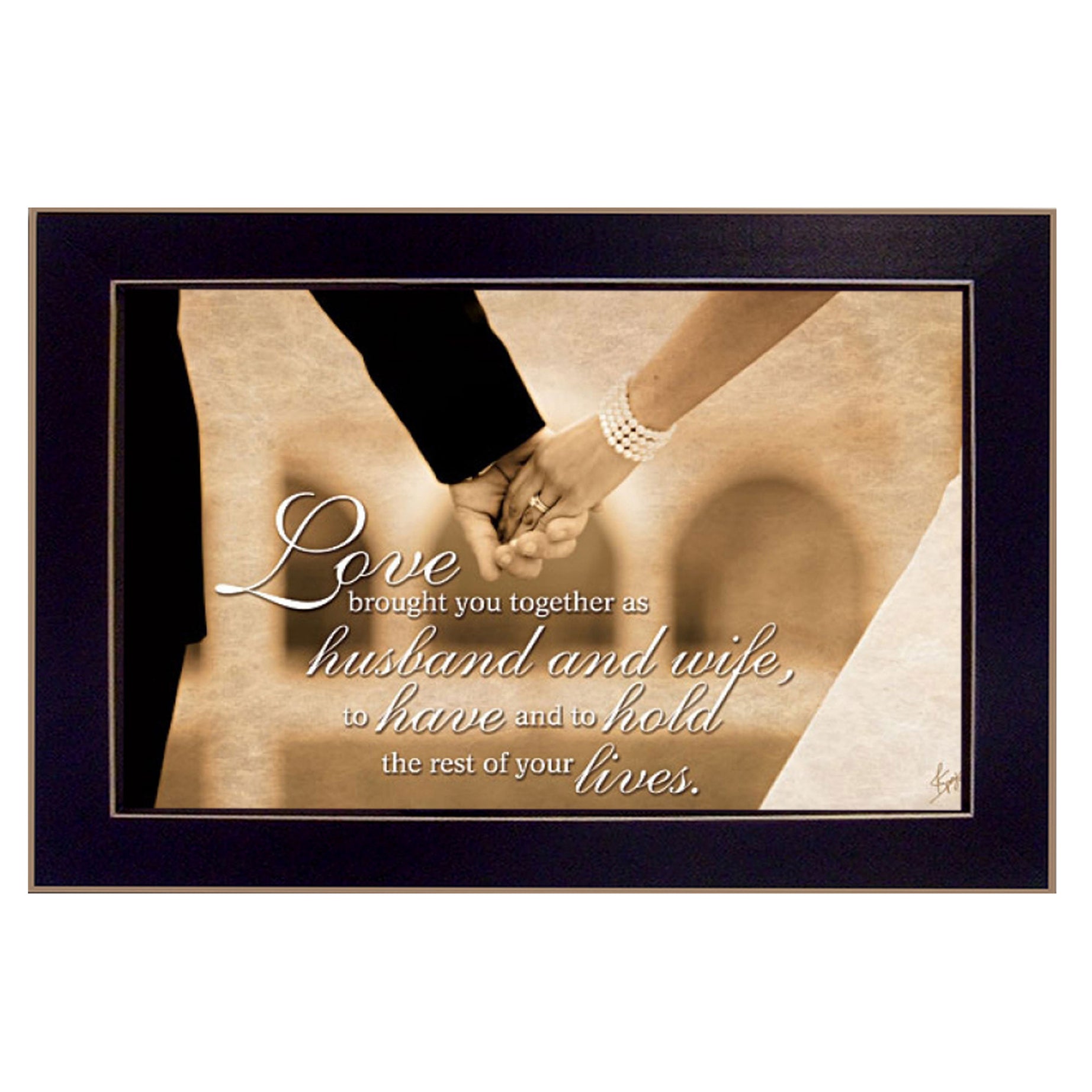 "To Have and To Hold" By Justin Spivey, Printed Wall Art, Ready To Hang Framed Poster, Black Frame--1