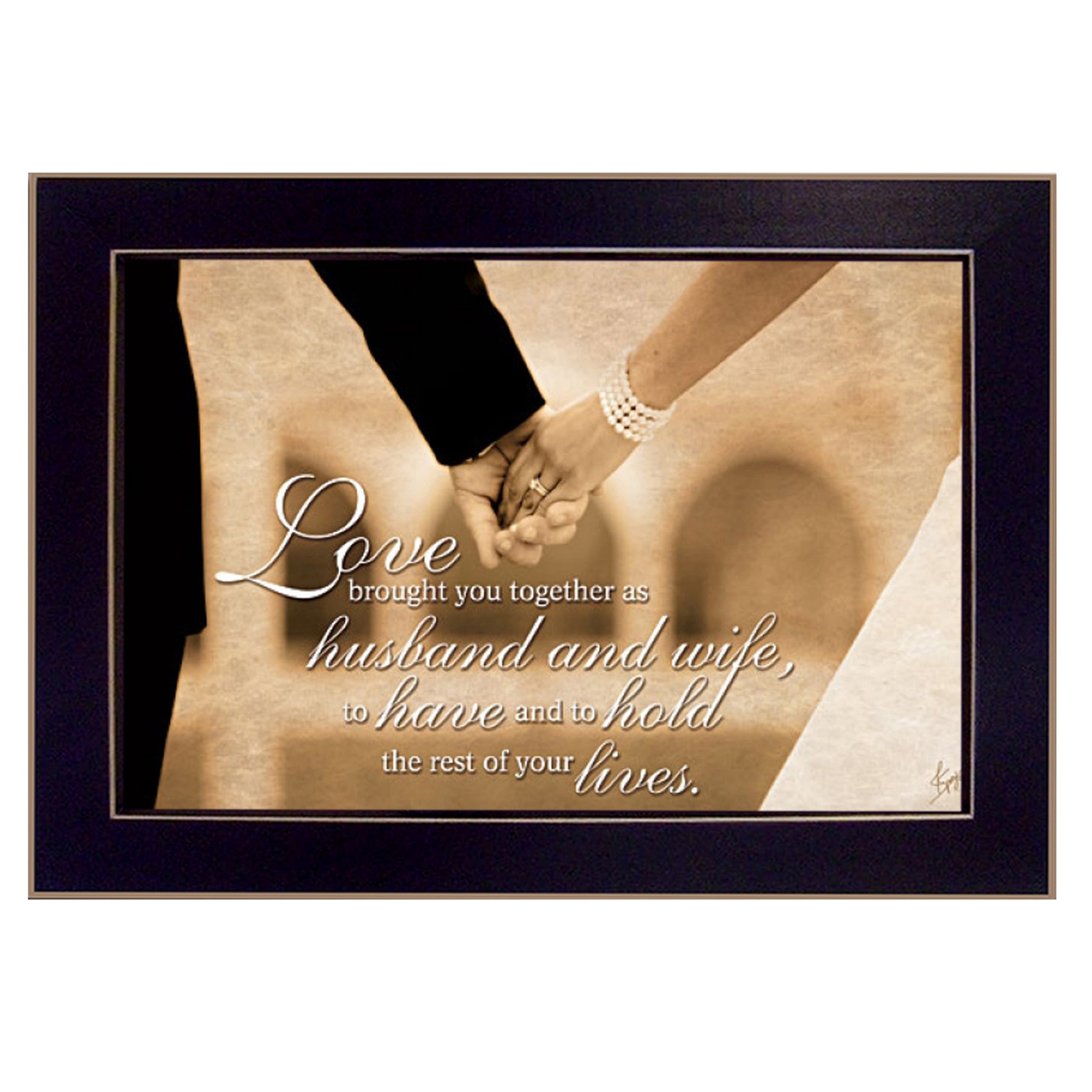 "To Have and To Hold" By Justin Spivey, Printed Wall Art, Ready To Hang Framed Poster, Black Frame--1