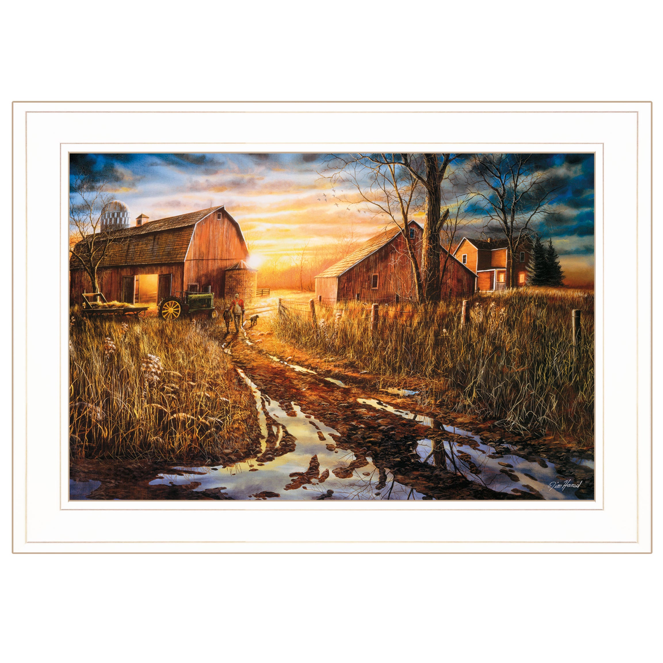 "Days Not Forgotten Collection" By Jim Hansen,, Ready to Hang Framed Print, White Frame--1