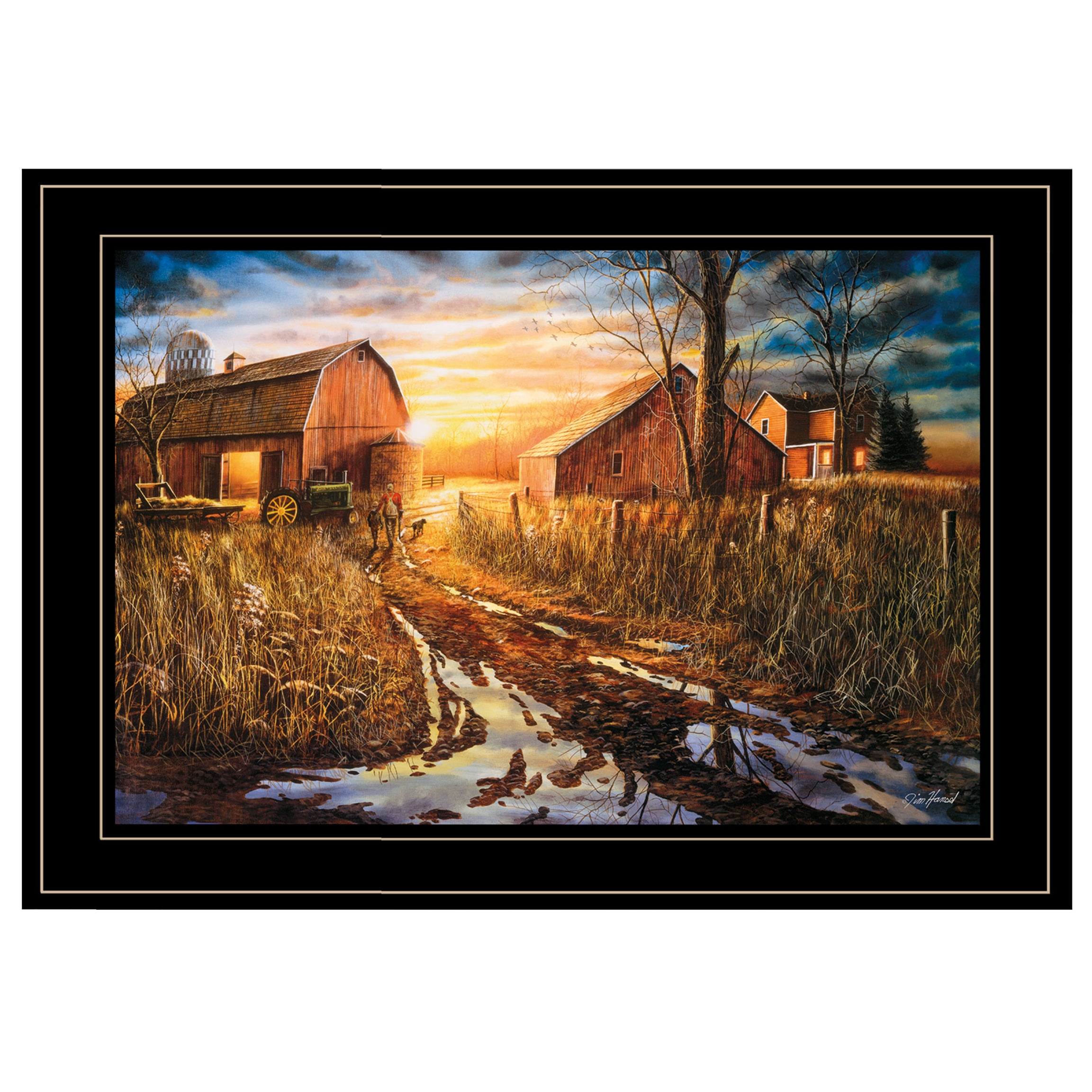 "Days Not Forgotten Collection" By Jim Hansen,, Ready to Hang Framed Print, Black Frame--1