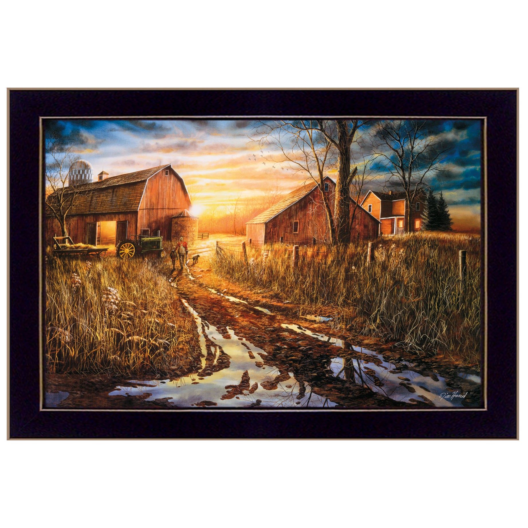 "Days Not Forgotten" By Jim Hansen, Printed Wall Art, Ready To Hang Framed Poster, Black Frame--1