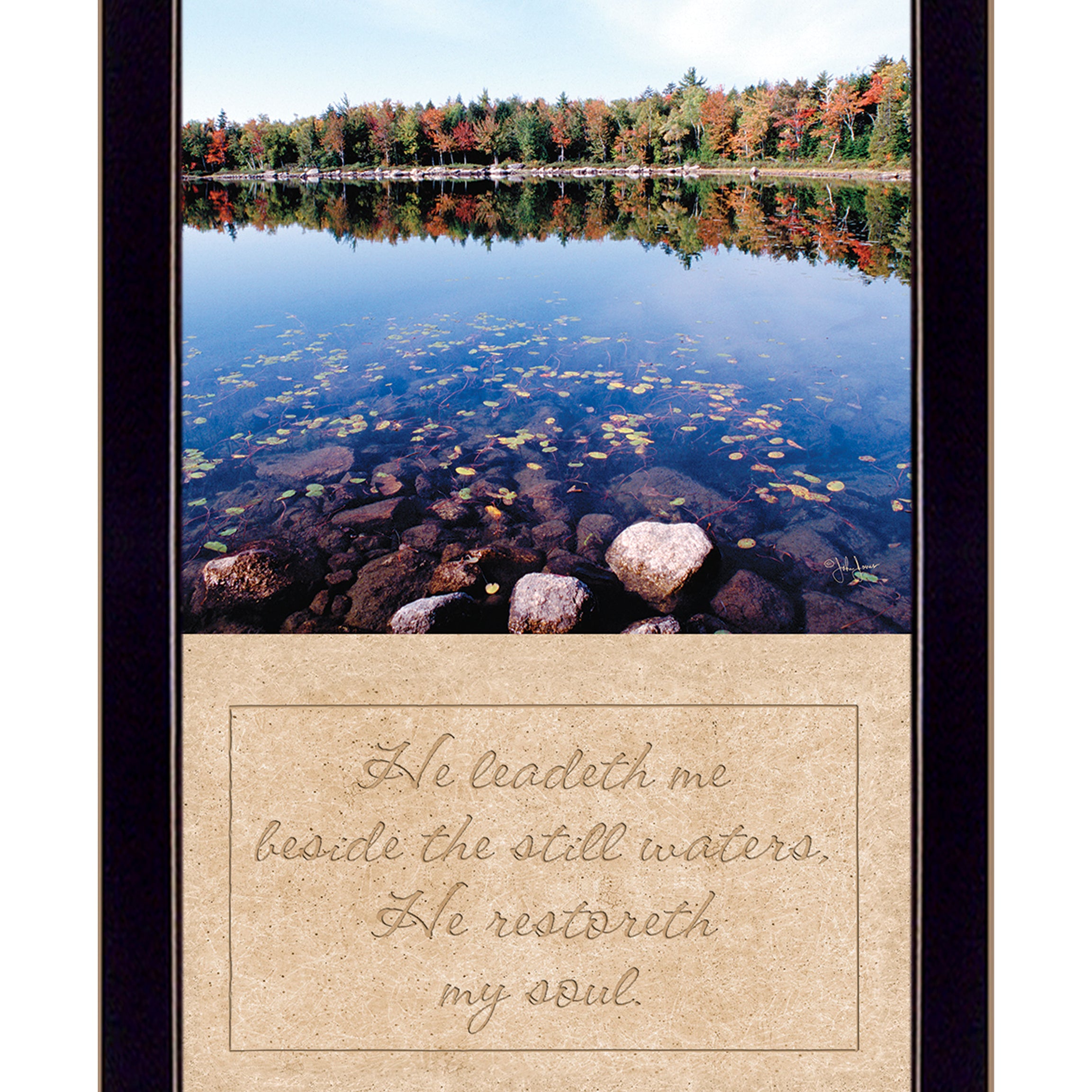 "Still Waters" by Artisan John Jones, Ready to Hang Framed Print, Black Frame--1