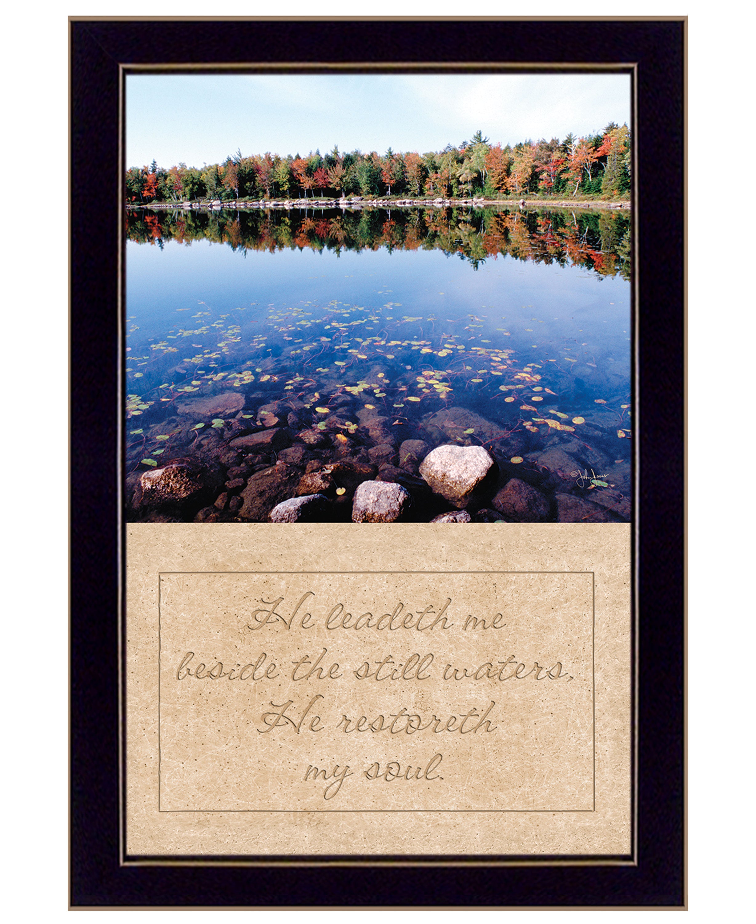 "Still Waters" by Artisan John Jones, Ready to Hang Framed Print, Black Frame--1