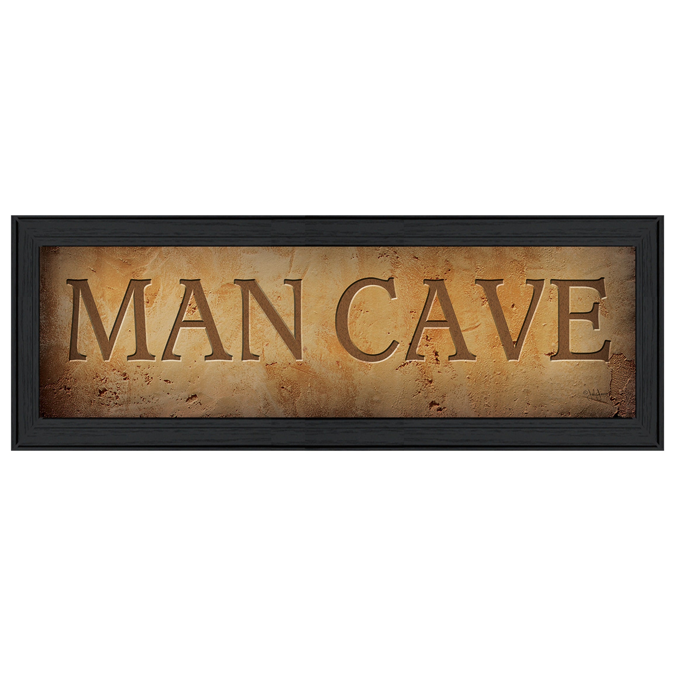 "Man Cave" by Artisan John Jones, Ready to Hang Framed Print, Black Frame--1