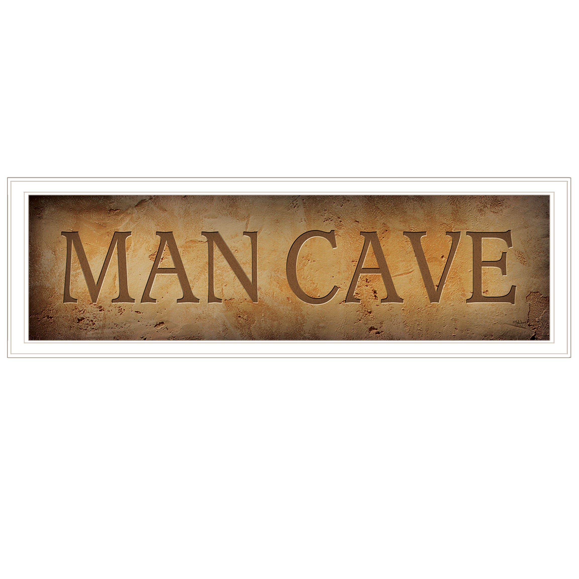 "Man Cave" by Artisan John Jones, Ready to Hang Framed Print, White Frame--1