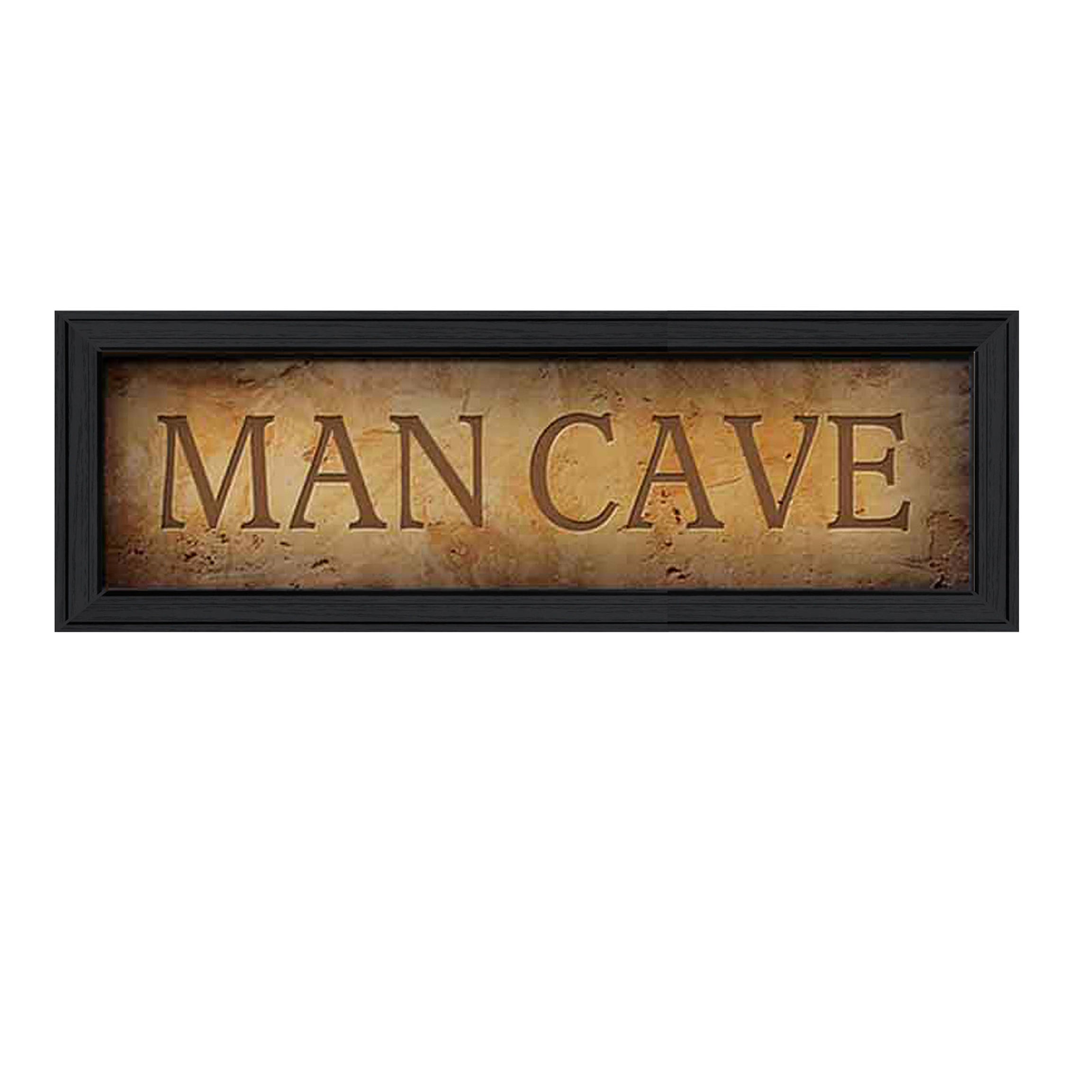 "Man Cave" By John Jones, Printed Wall Art, Ready To Hang Framed Poster, Black Frame--1