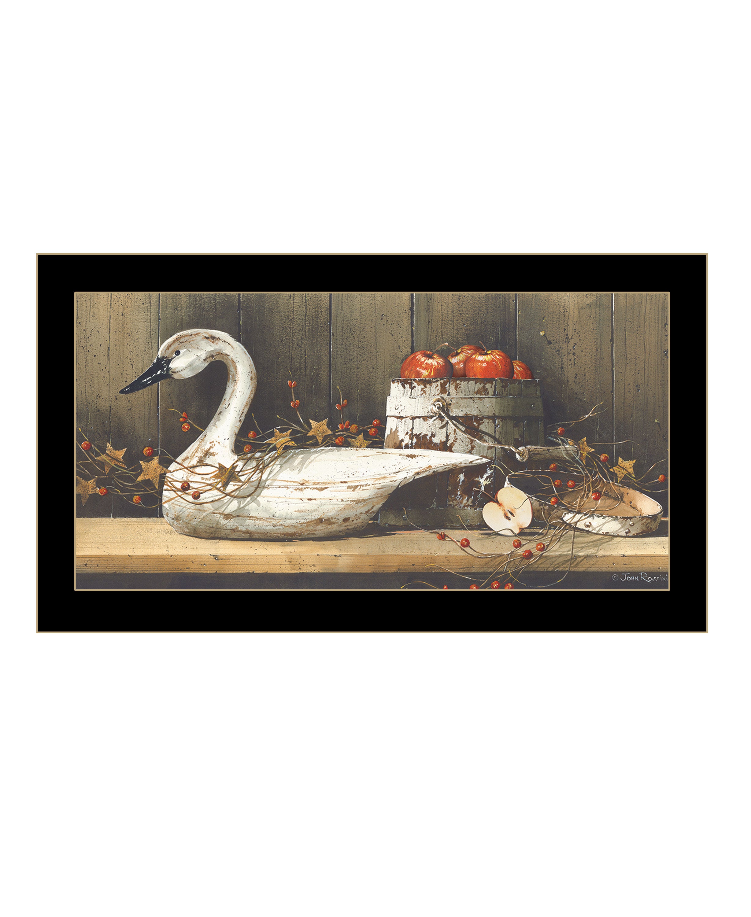 "Apple Appeal" by Artisan John Rossini, Ready to Hang Framed Print, Black Frame--1