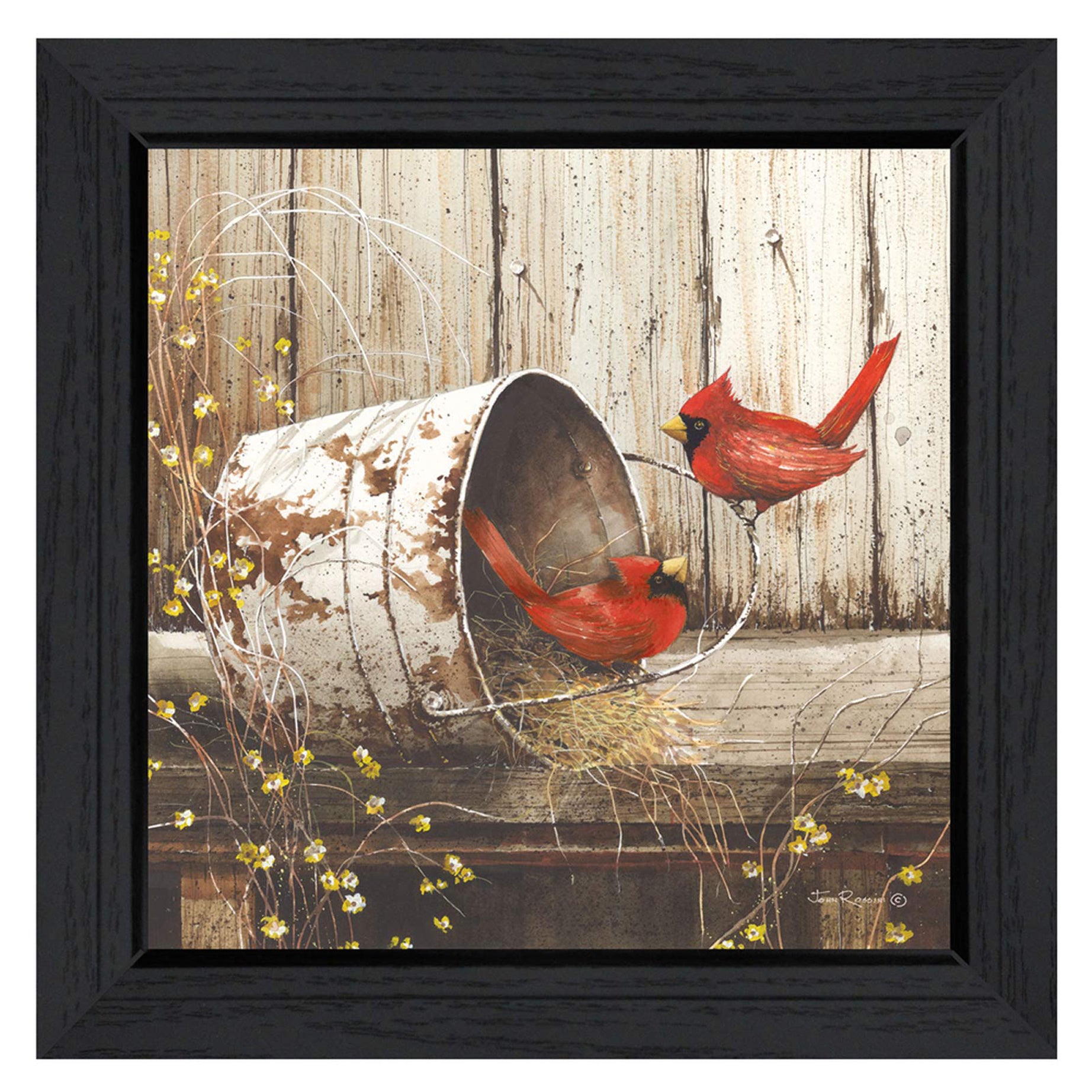 "Playing Around" By John Rossini, Printed Wall Art, Ready To Hang Framed Poster, Black Frame--1