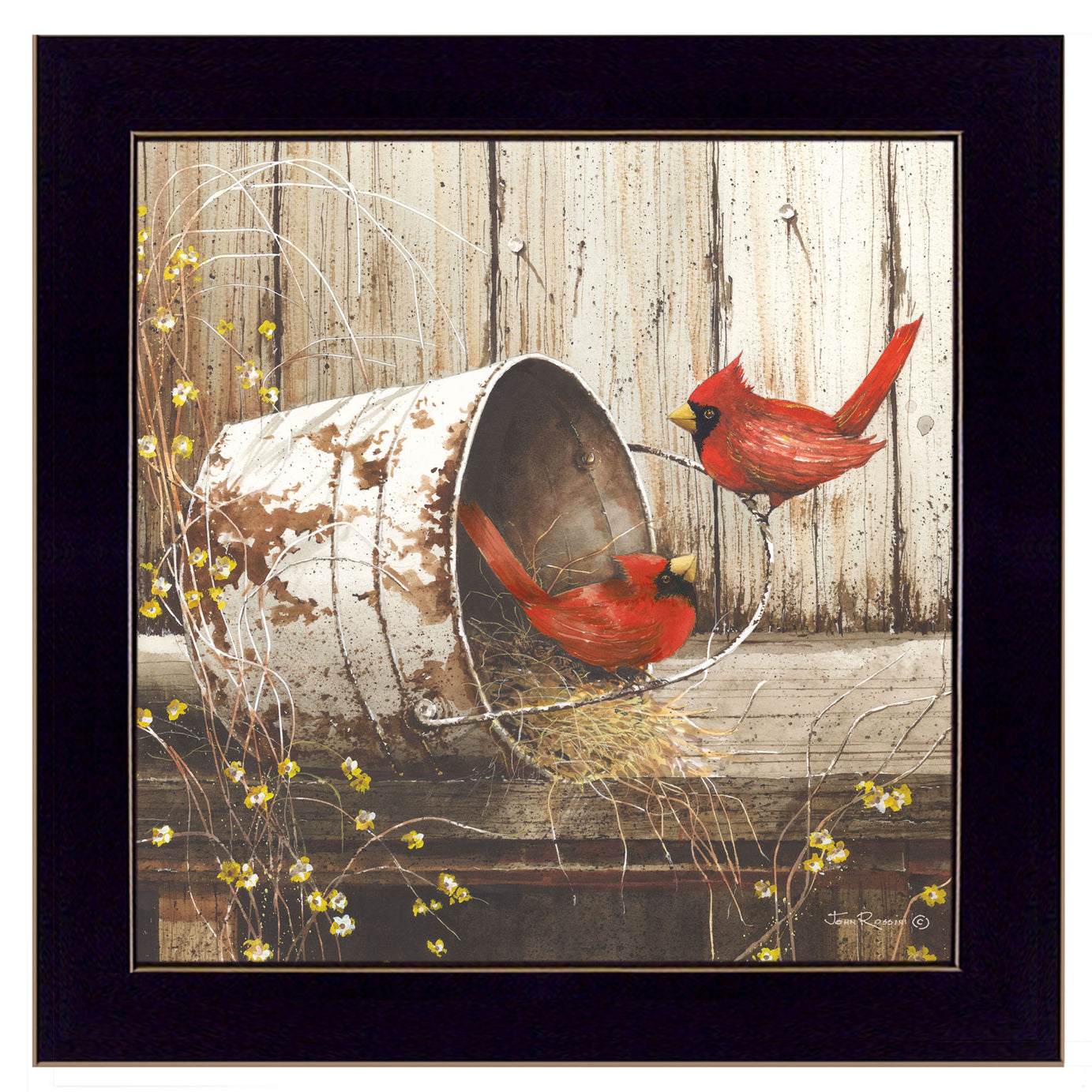 "Playing Around" by Artisan John Rossini, Ready to Hang Framed Print, Black Frame--1