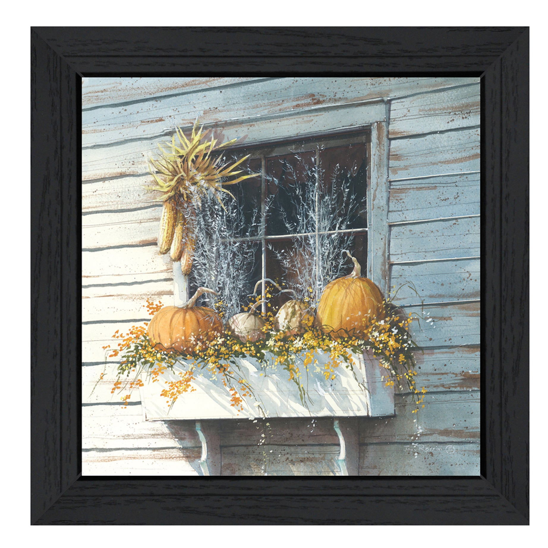 "Window Dressing" By John Rossini, Printed Wall Art, Ready To Hang Framed Poster, Black Frame--1