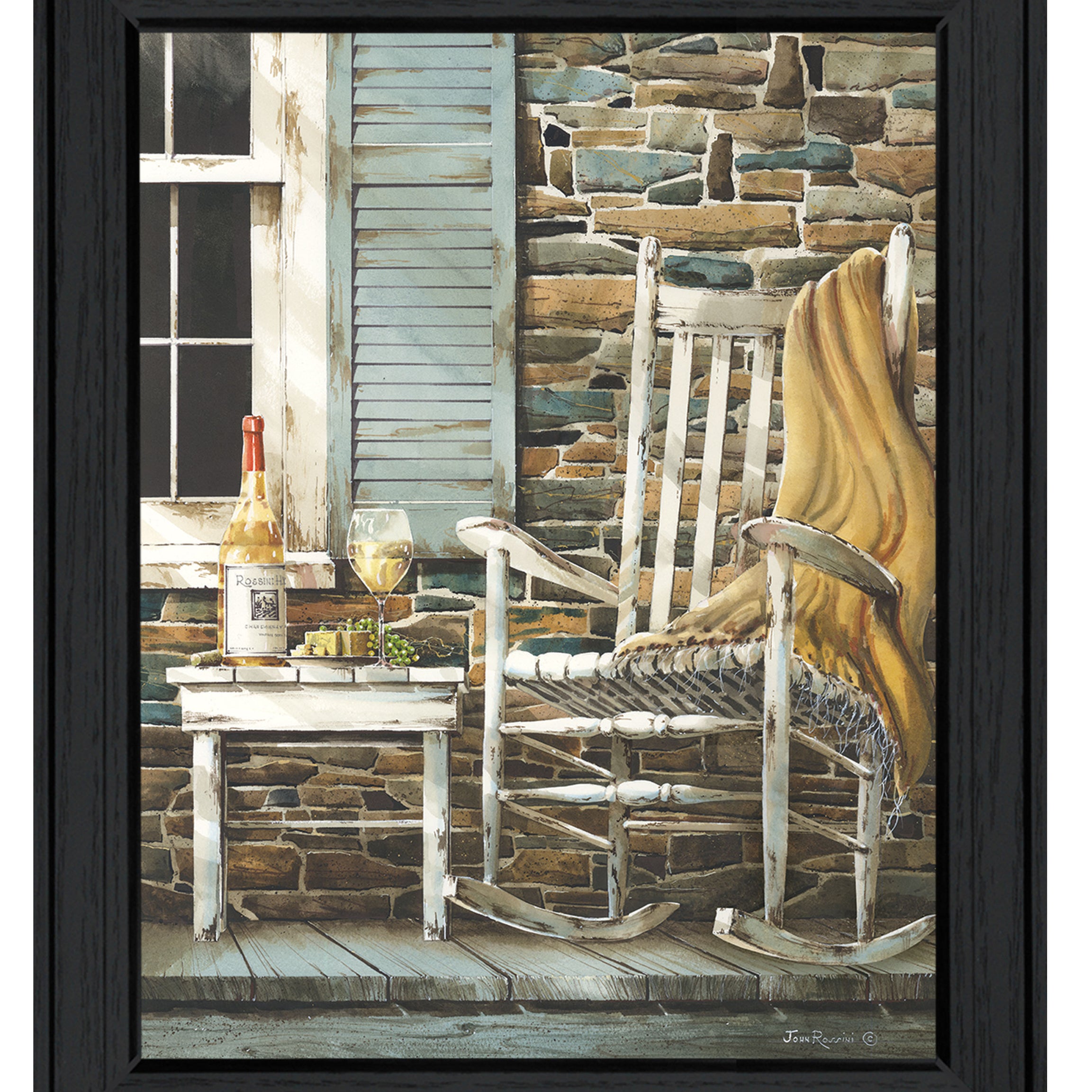 "Reflecting Time" by Artisan John Rossini, Ready to Hang Framed Print, Black Frame--1