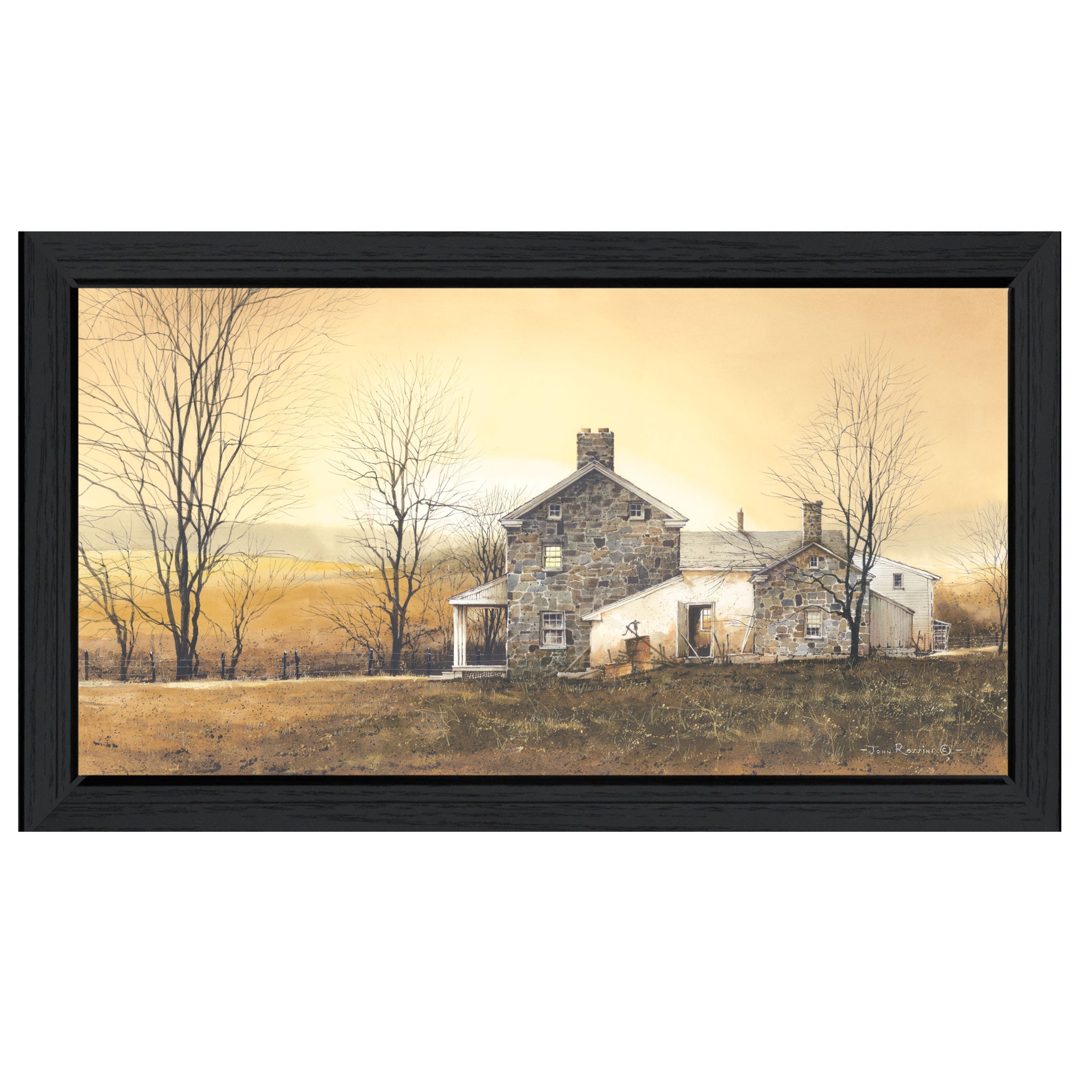 "Rising Early" by Artisan John Rossini, Ready to Hang Framed Print, Black Frame--1