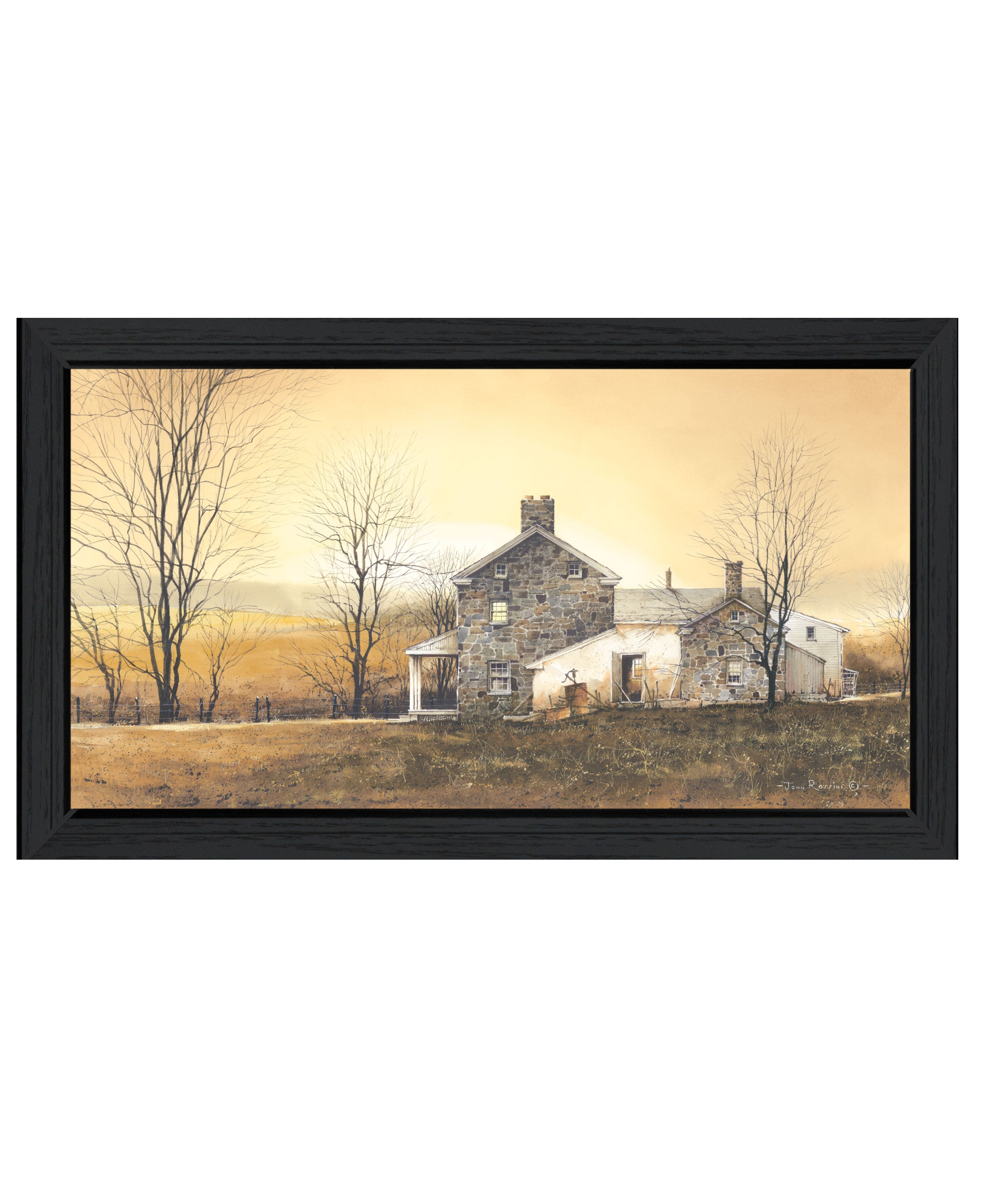 "Rising Early" by Artisan John Rossini, Ready to Hang Framed Print, Black Frame--1