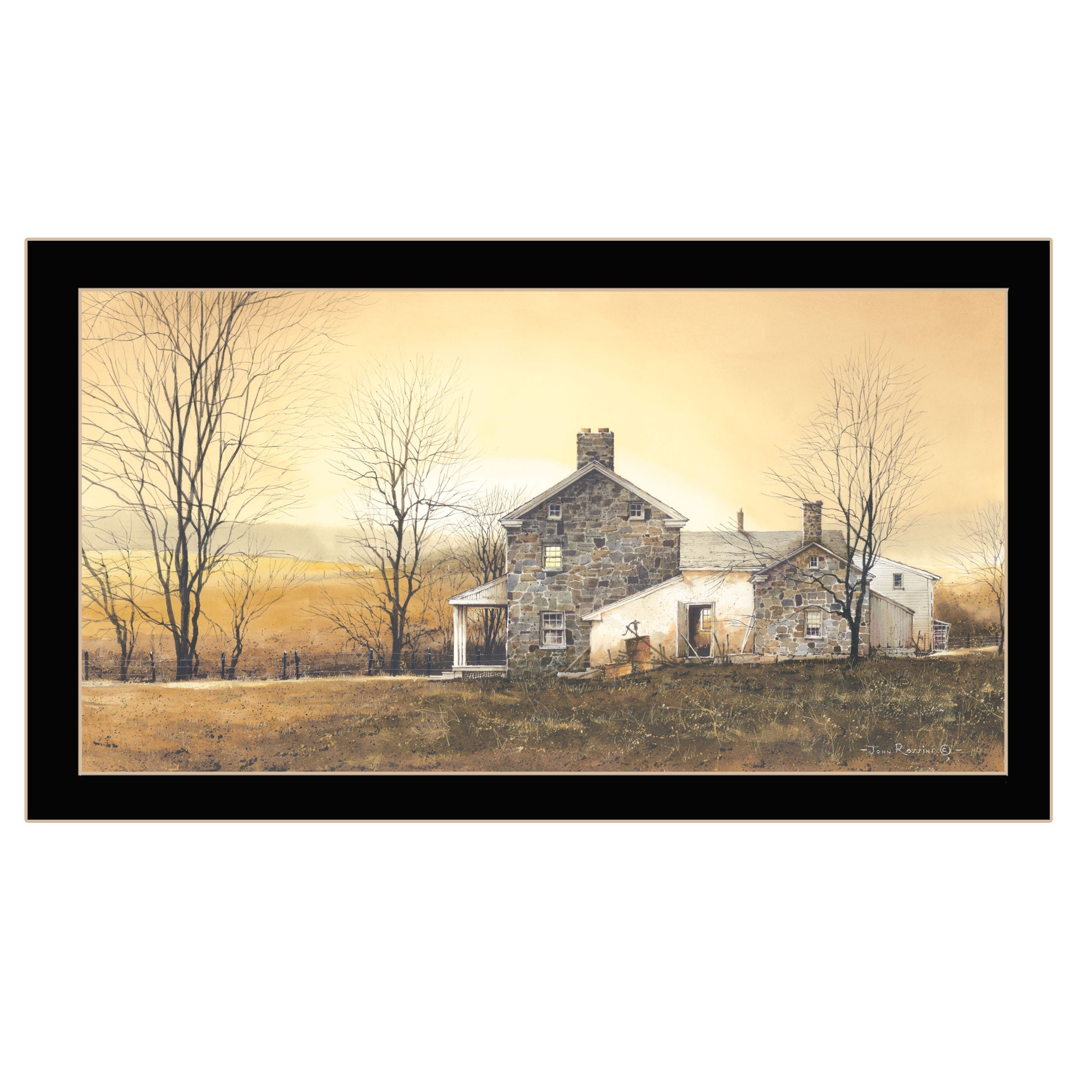 "Rising Early" by Artisan John Rossini, Ready to Hang Framed Print, Black Frame--1