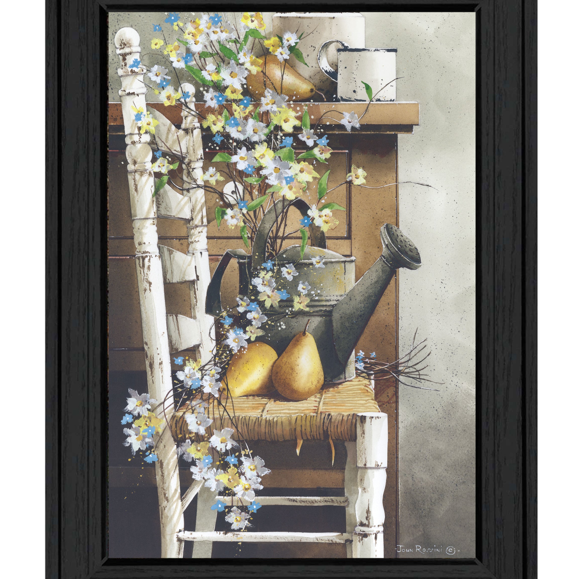 "Pick of the Day" by Artisan John Rossini, Ready to Hang Framed Print, Black Frame--1