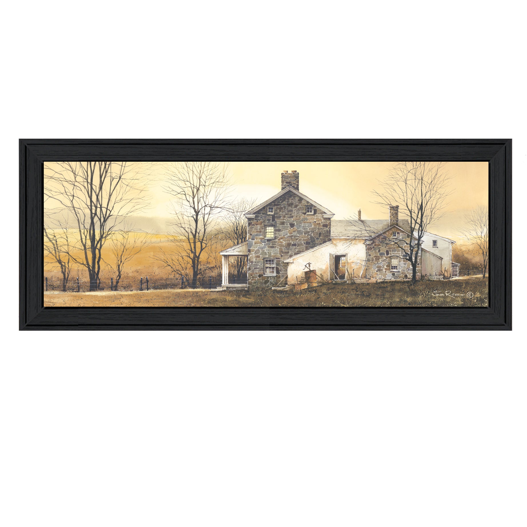 "A New Day" By John Rossini, Printed Wall Art, Ready To Hang Framed Poster, Black Frame--1