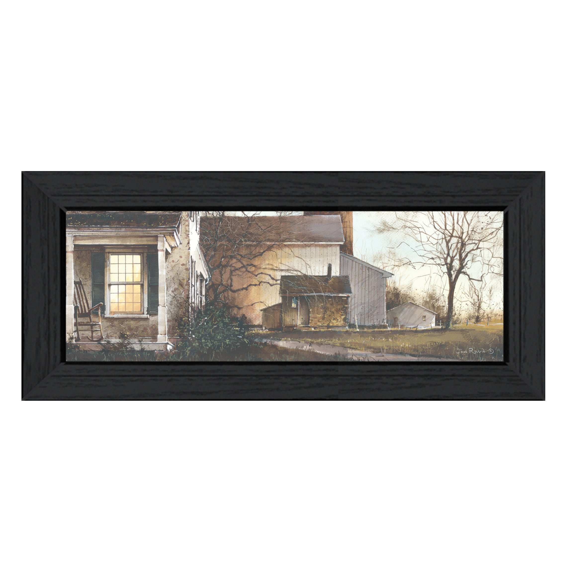 "Approaching Dusk" by Artisan John Rossini, Ready to Hang Framed Print, Black Frame--1