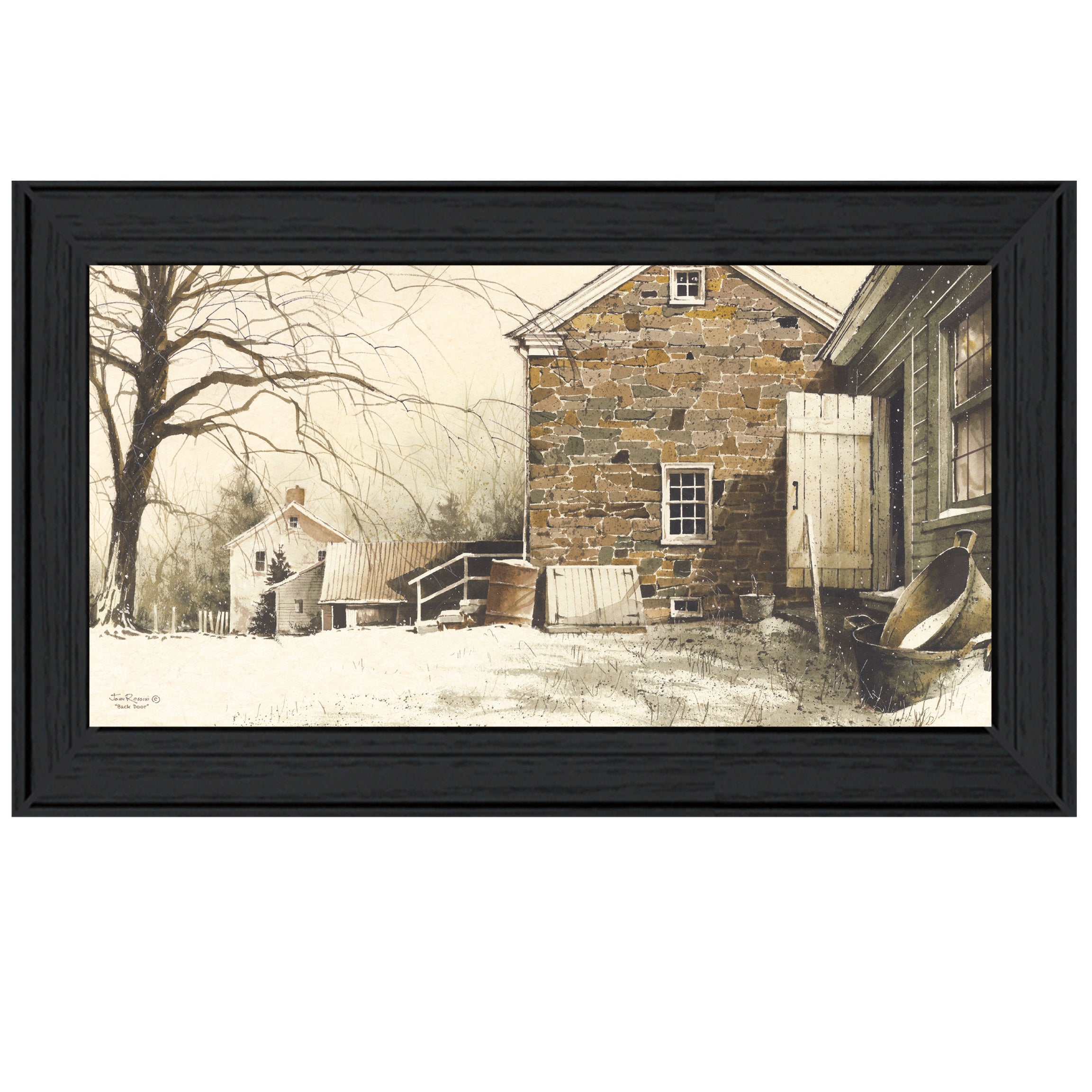 "Back Door" by Artisan John Rossini, Ready to Hang Framed Print, Black Frame--1