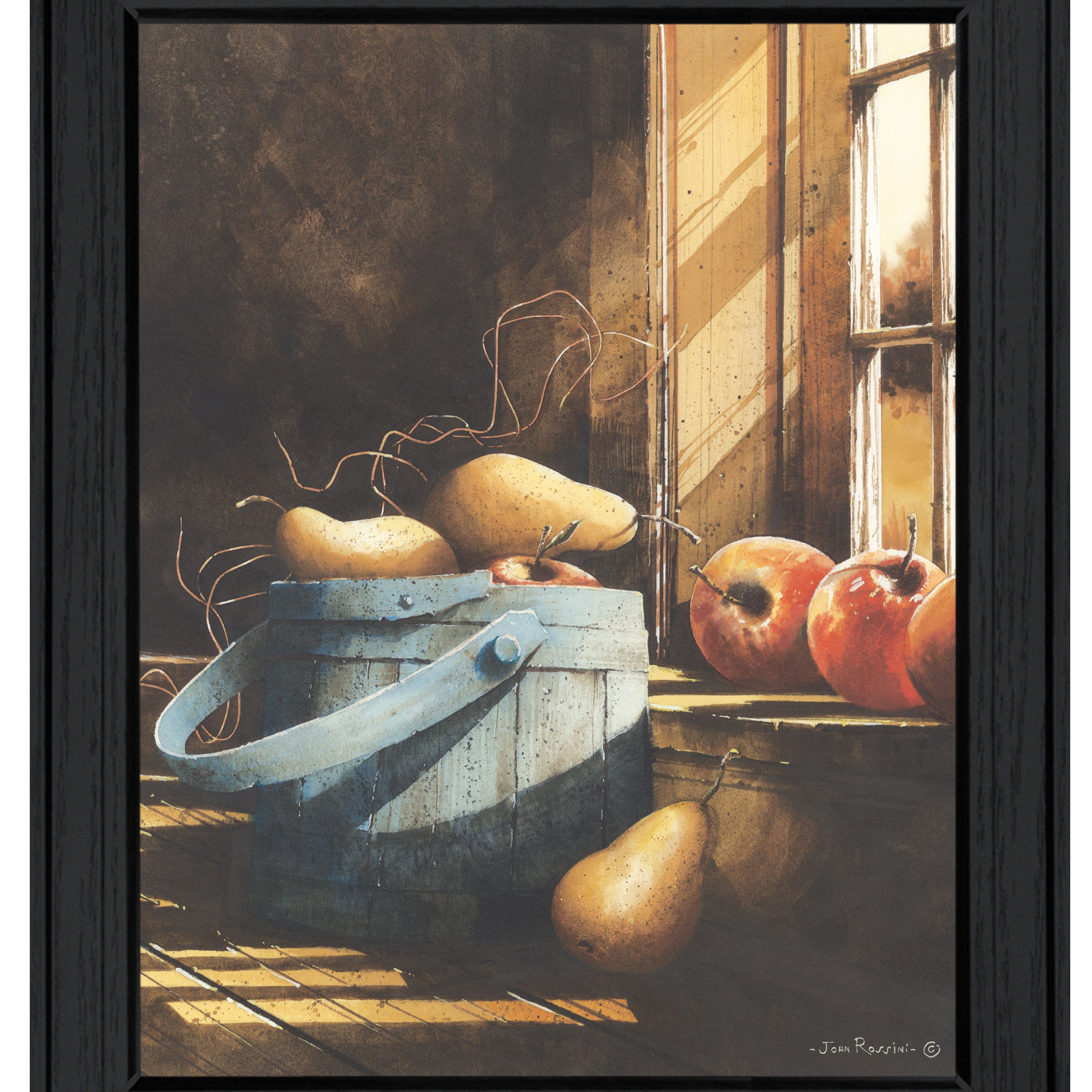 "Morning Light" by Artisan John Rossini, Ready to Hang Framed Print, Black Frame--1